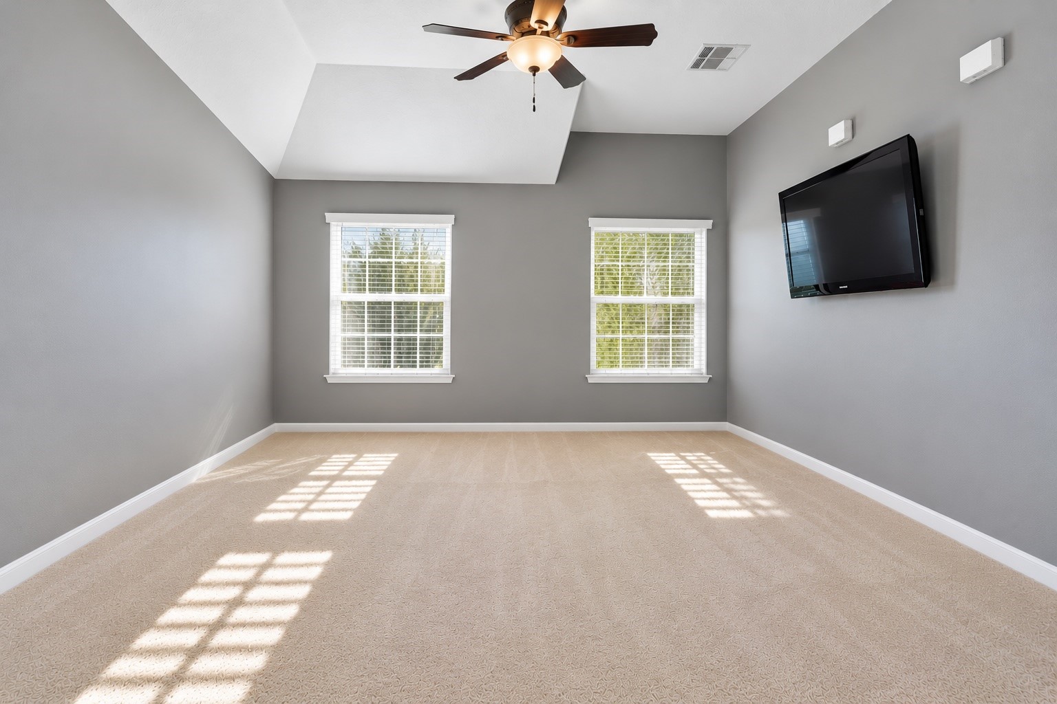Another view of the massive Game Room with abundant natural light
*Items virtually removed