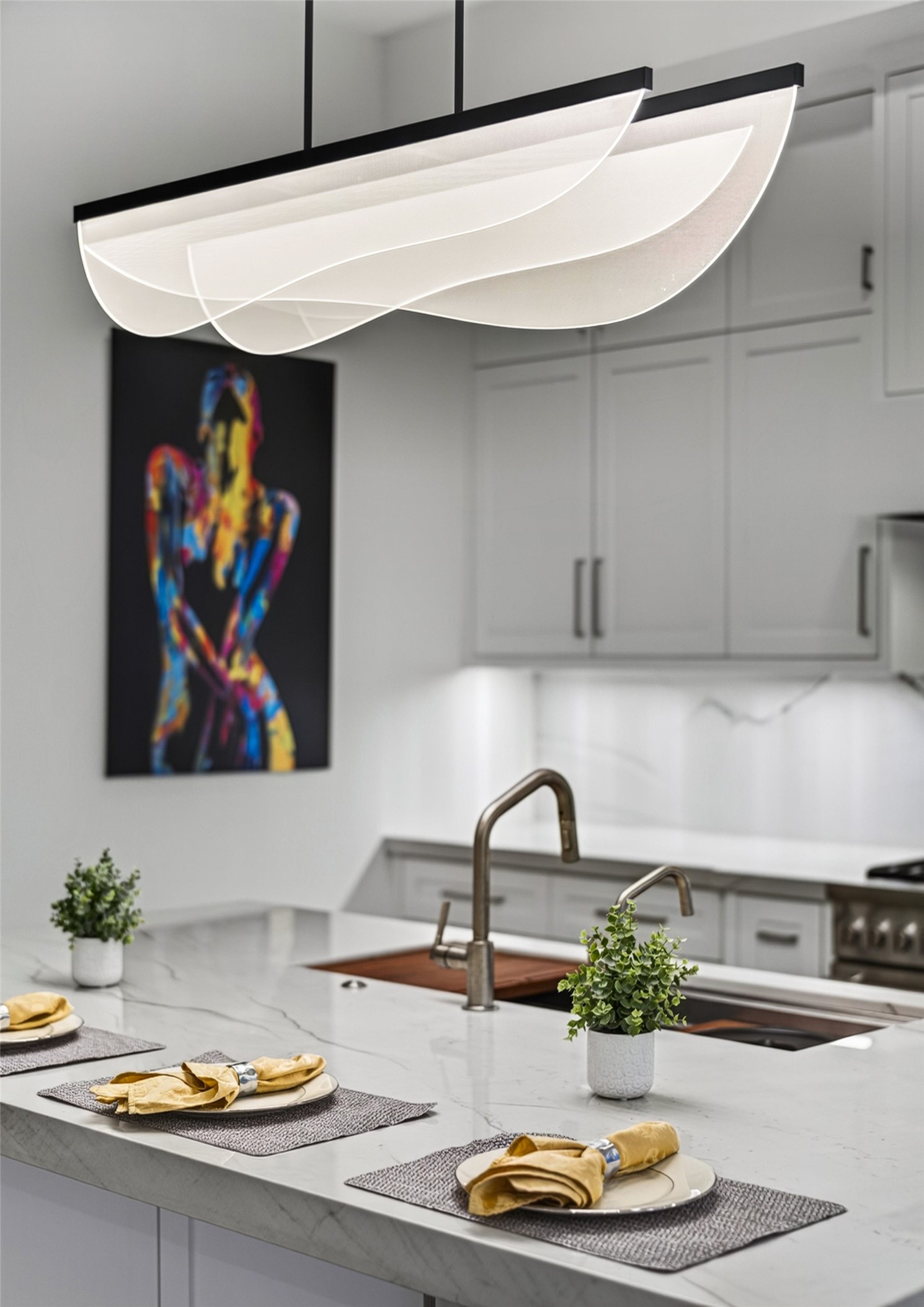 Fabulous fixtures and finishes are found at every turn.