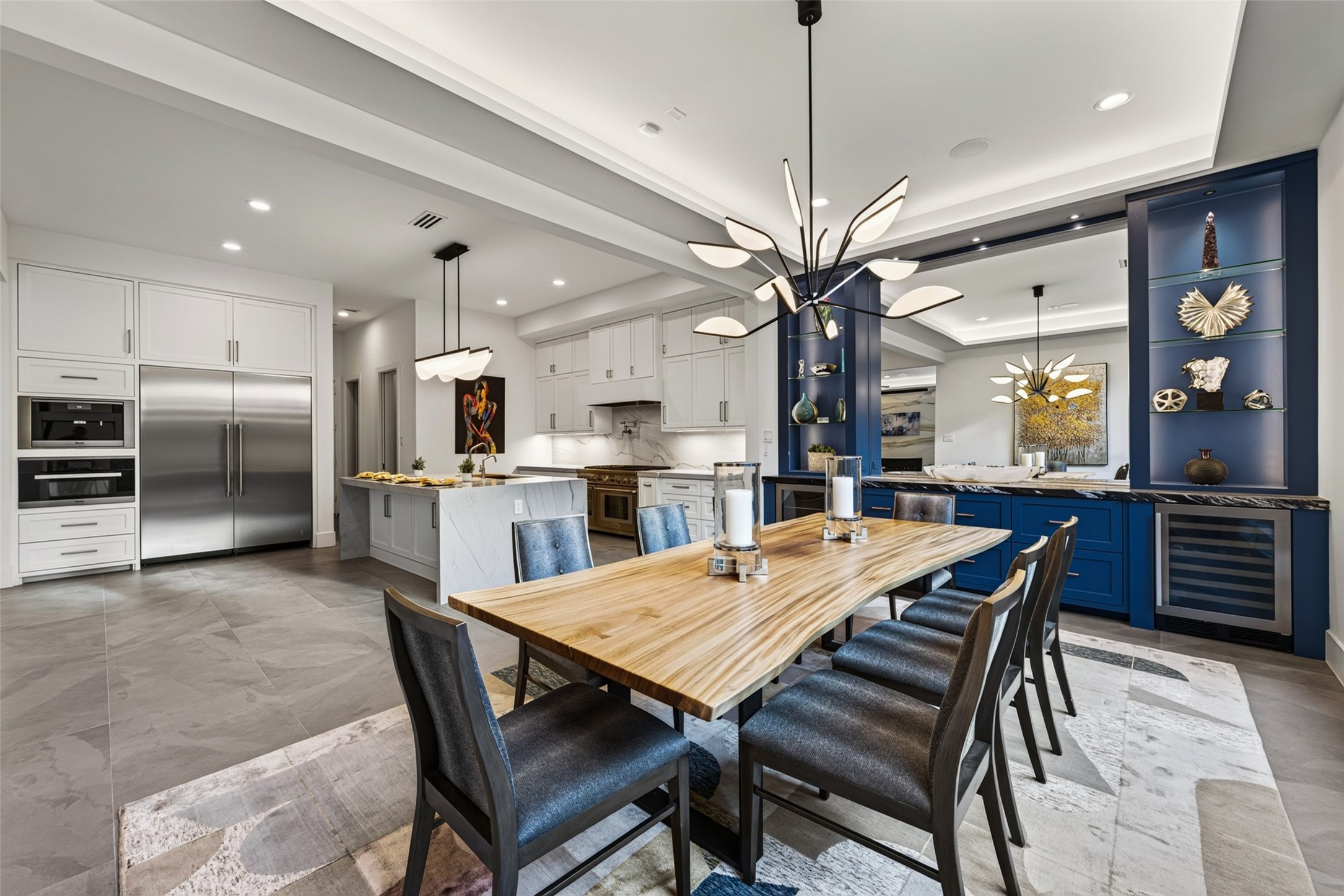 The home boasts an open floor plan, superior construction, and sophisticated architectural elements. The home boasts an open floor plan, superior construction, and sophisticated architectural elements.