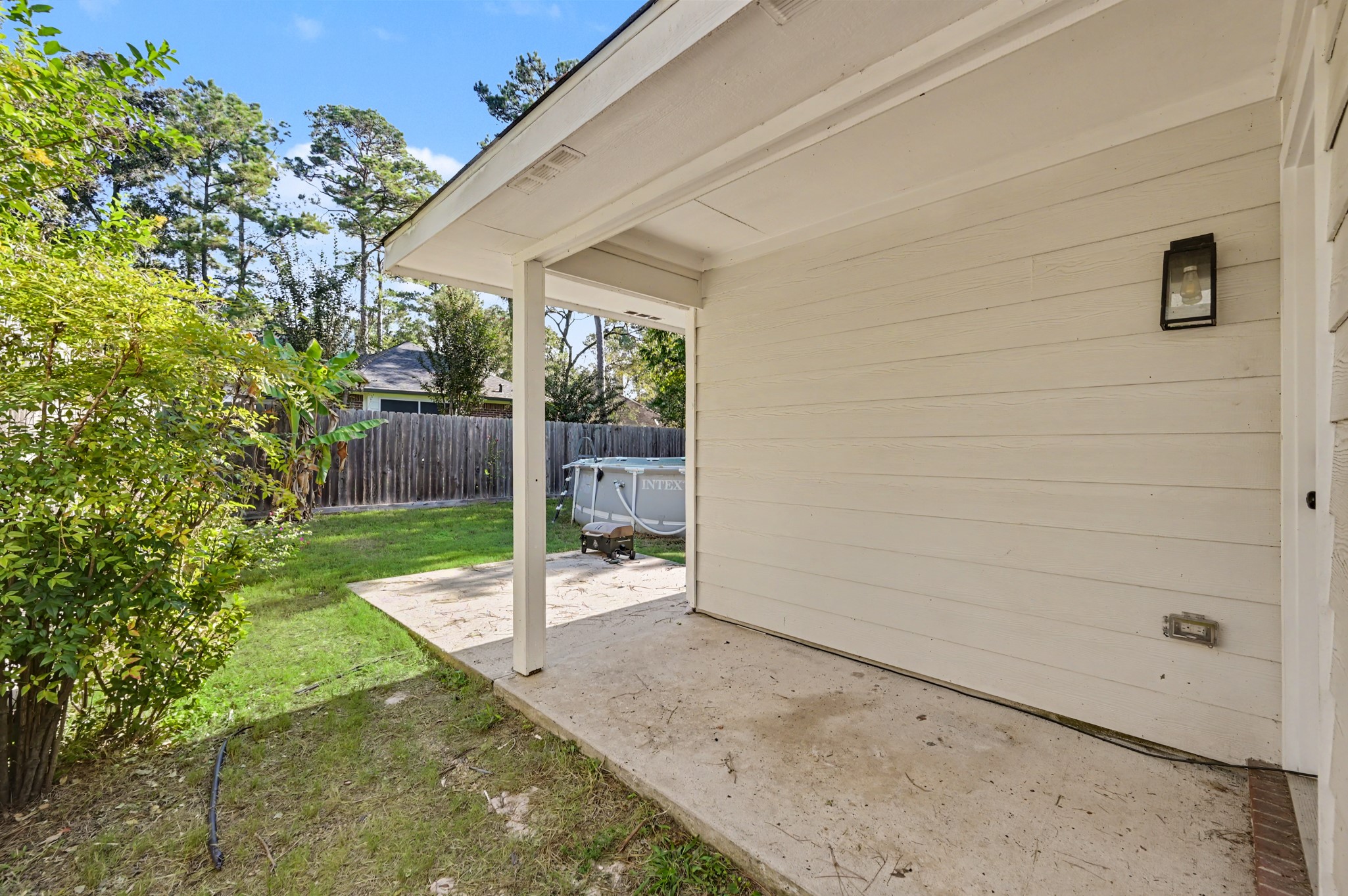 Covered back porch