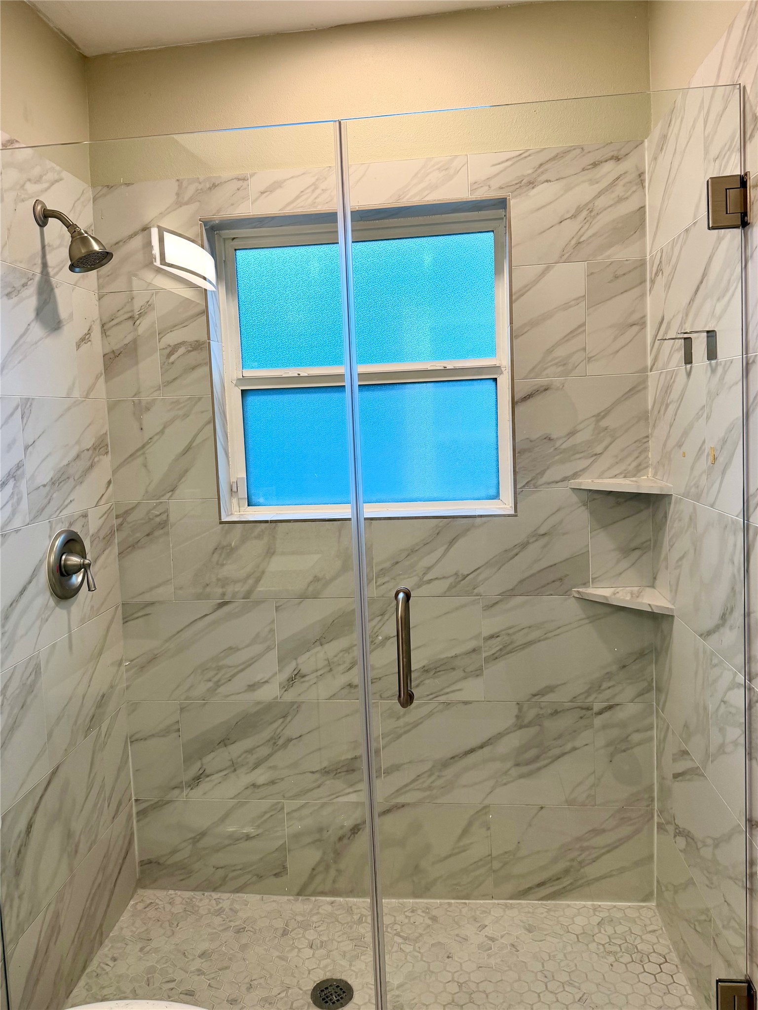 Primary shower. Primary shower.