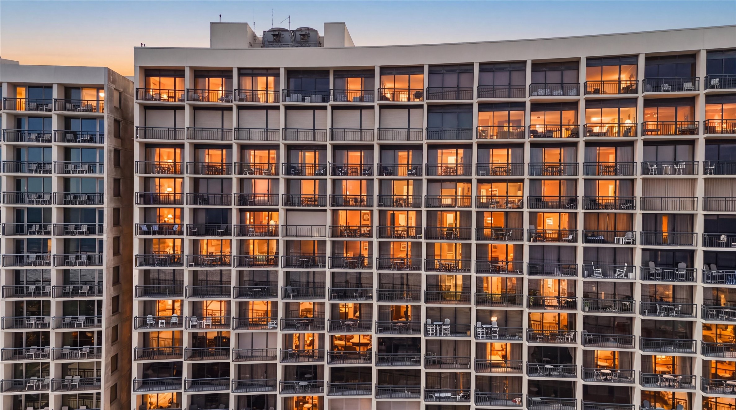 The San Luis glows at twilight, creating a beautiful backdrop for your coastal getaway.