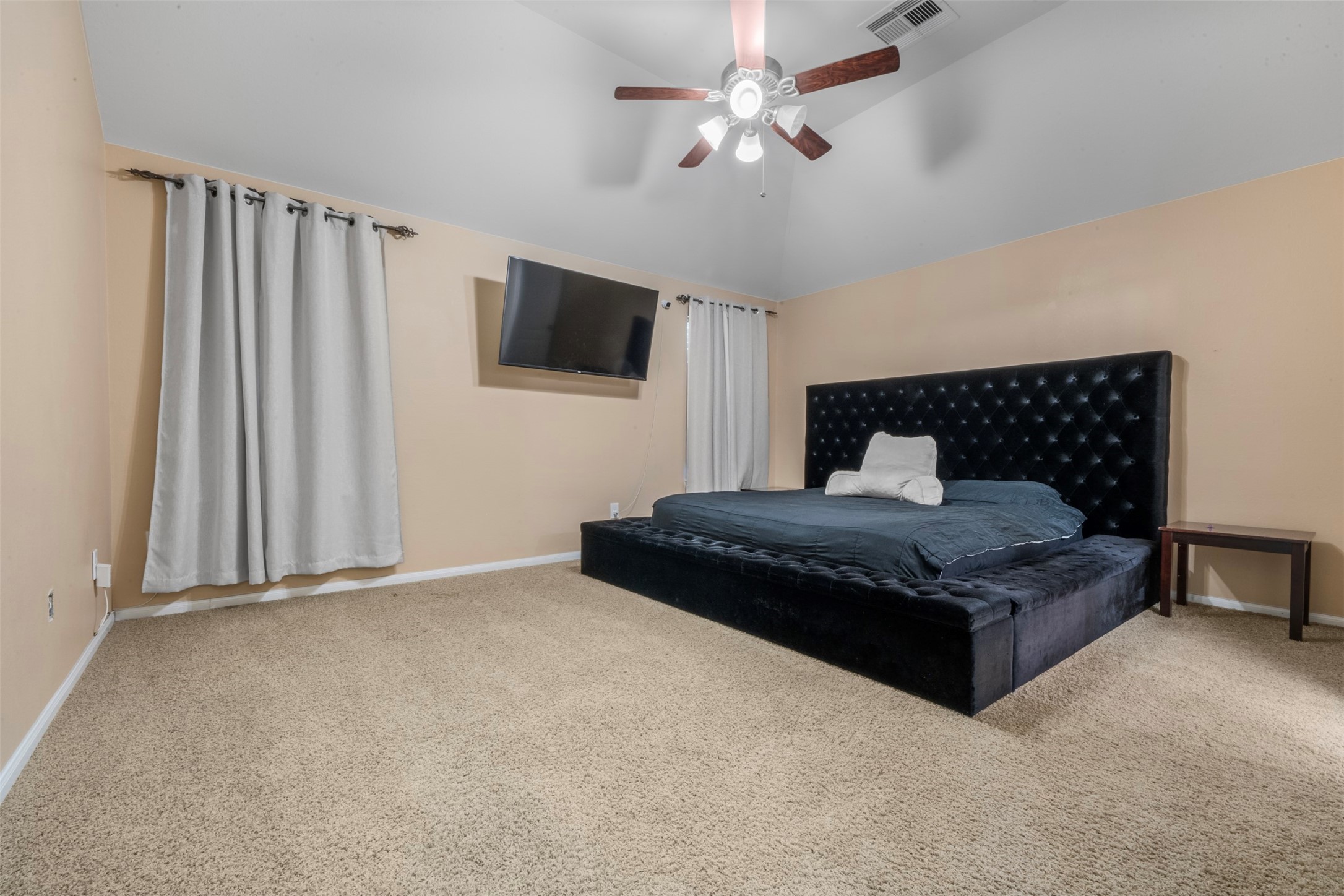 Spacious Primary bedroom.