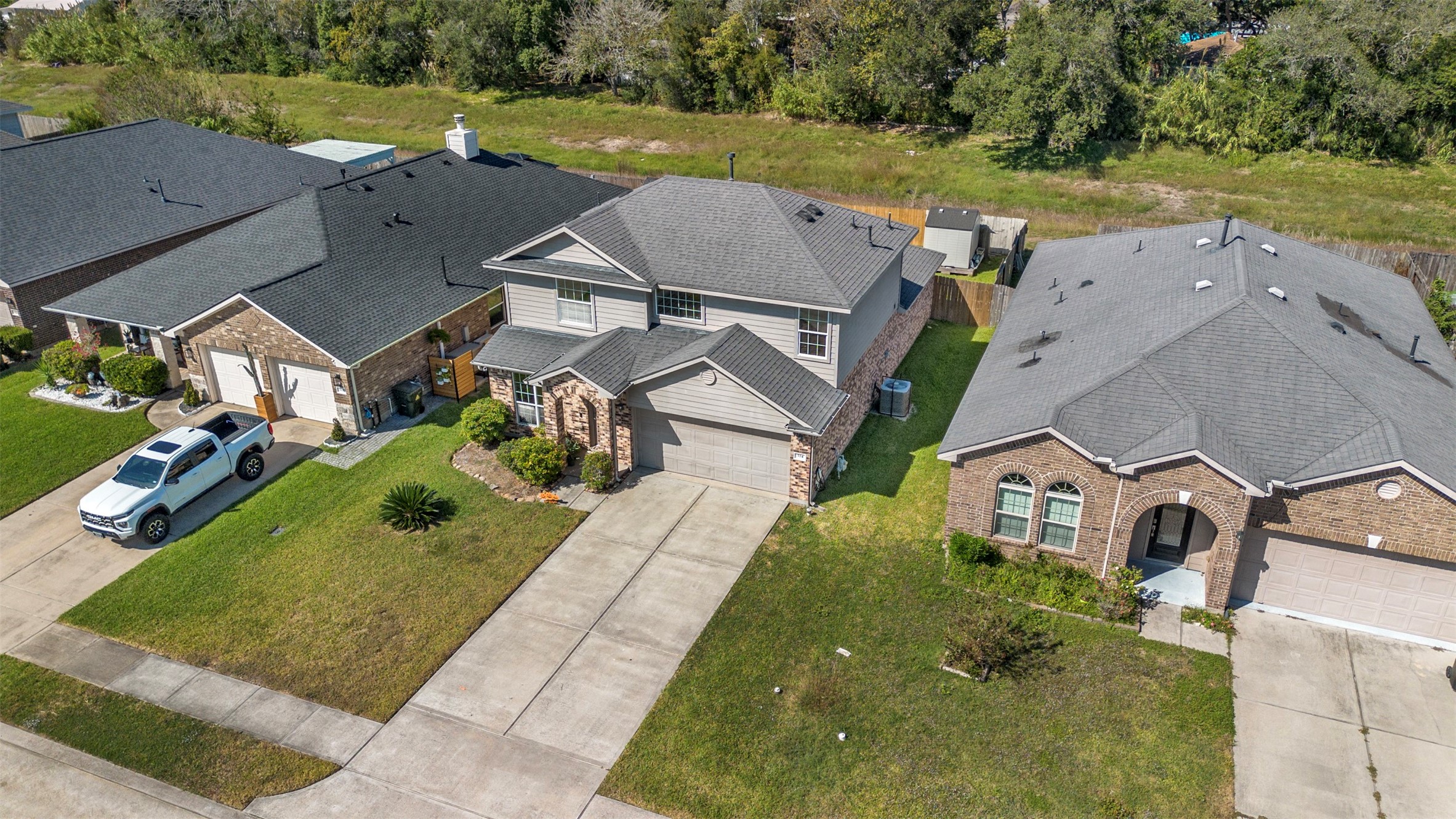 Ariel view, no back neighbors.