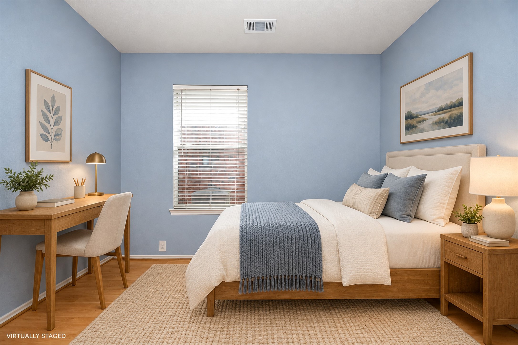 4th Bedroom - AI Staging
***Property is vacant. Photo digitally enhanced with AI; lighting, color, and ceiling appearance adjusted. ***