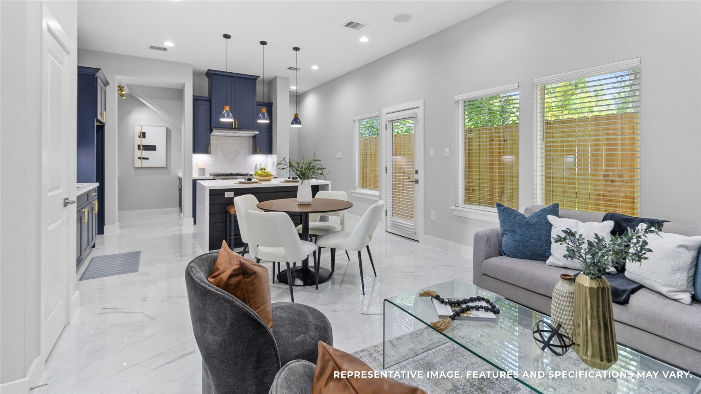 Take a look at your Living area staged. Note: This is the same floor plan, but a separate unit, not Unit B.