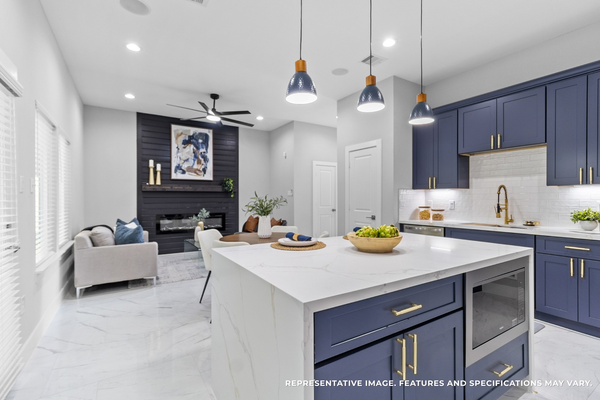 Take a look at your Living area staged. Note: This is the same floor plan, but a separate unit, not Unit B.