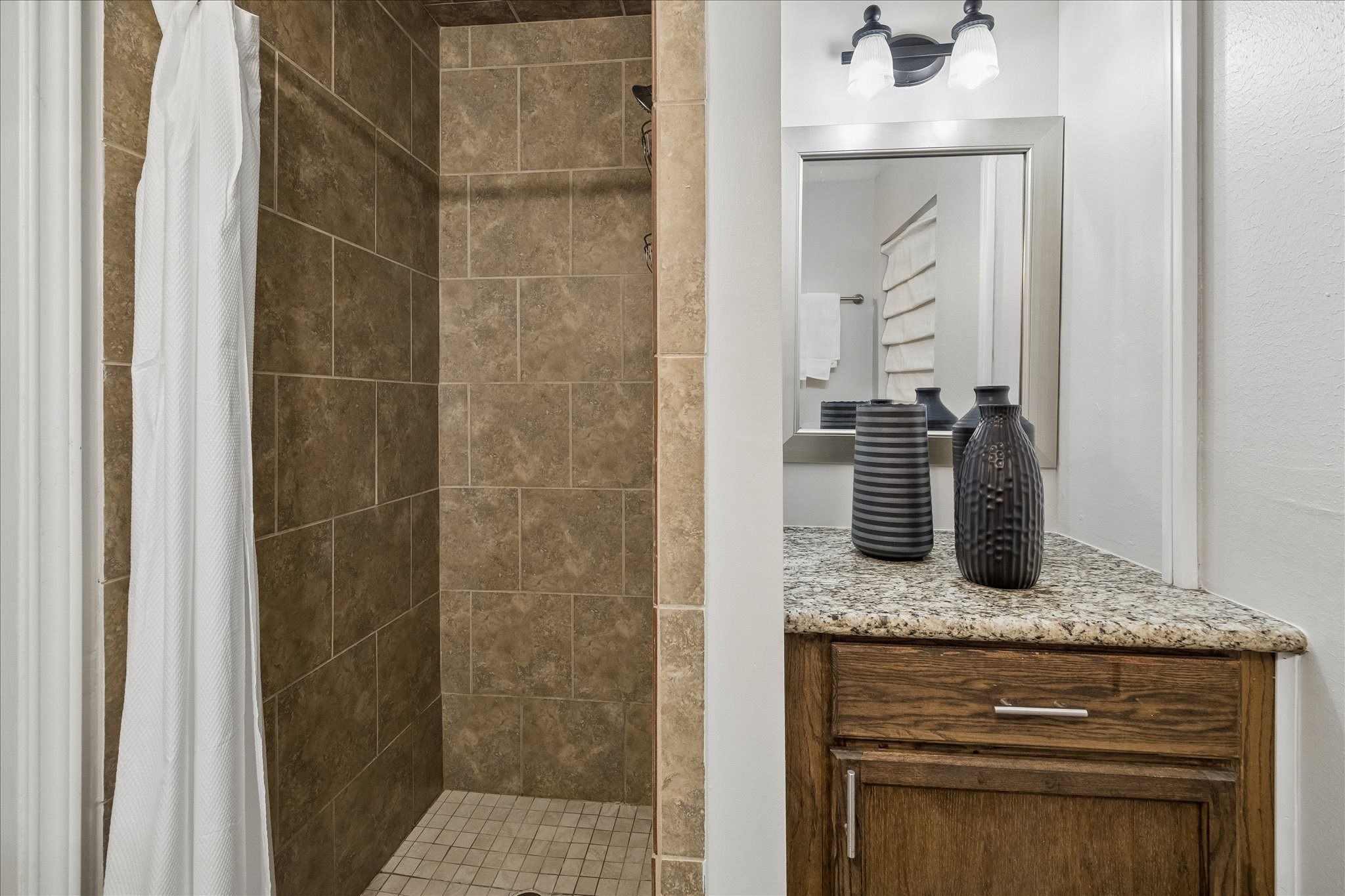 Stand up shower primary bathroom