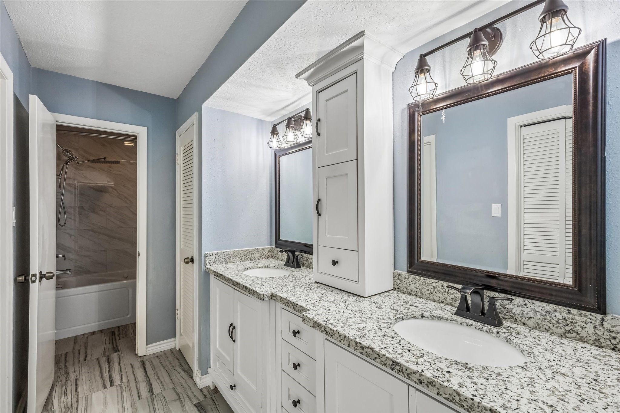 Primary bathroom , custom cabinets