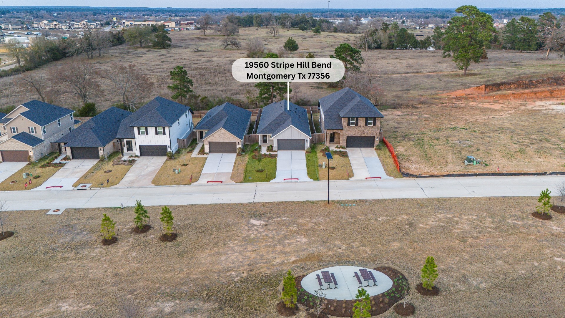 Amazing aerial shot of this gorgeous Beazer home in the Montgomery Ridge community.