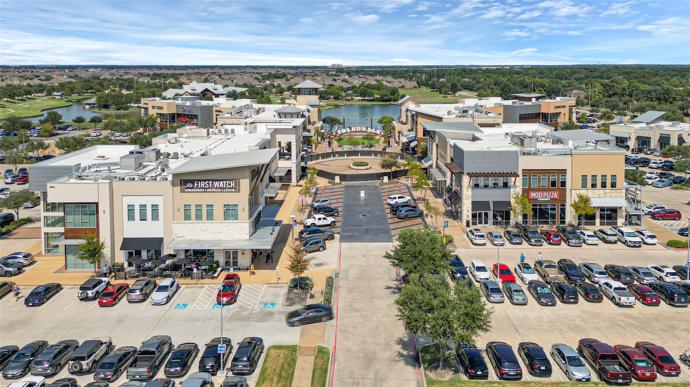 Enjoy The Boardwalk at Towne Lake, where waterfront living meets shopping, dining & entertainment! Located along the sparkling shores of Towne Lake, The Boardwalk offers restaurants, shops, services & more in a vibrant waterfront setting. Meet friends for dinner, enjoy a relaxing stroll by the water or simply unwindall just minutes from home!