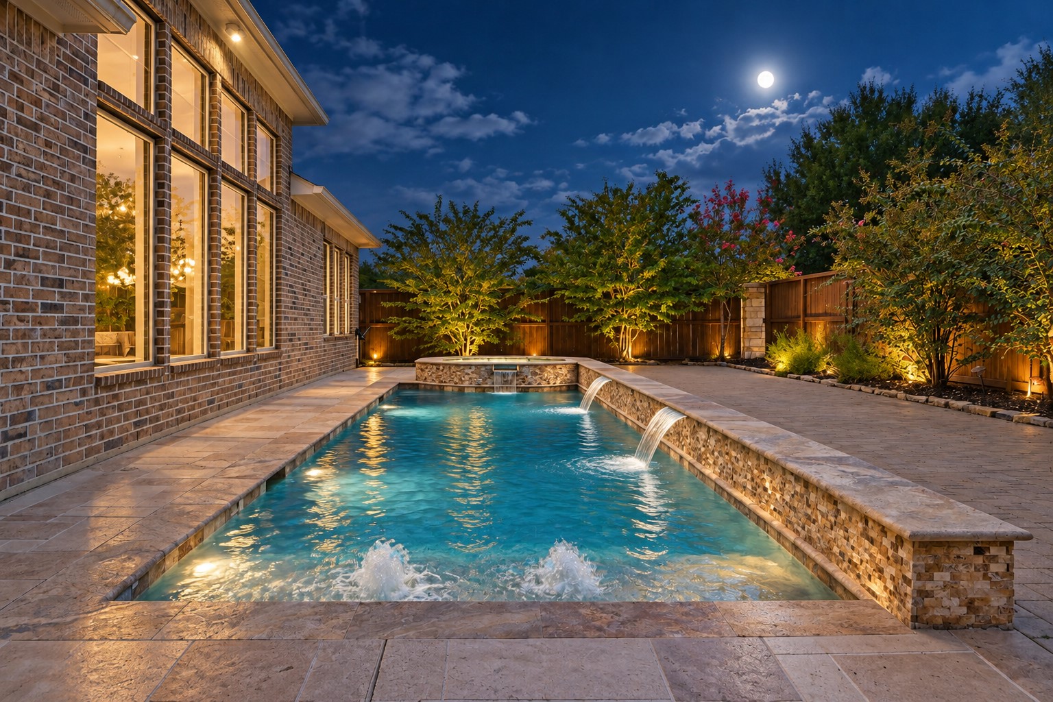 What a lifestyle! Step into your own private backyard oasis featuring a sparkling custom pool & relaxing spa. Unwind in the warm bubbling water, listen to the soothing waterfalls and let the stress of the day simply melt away. Your own resort-style retreat is waiting right outside your door!