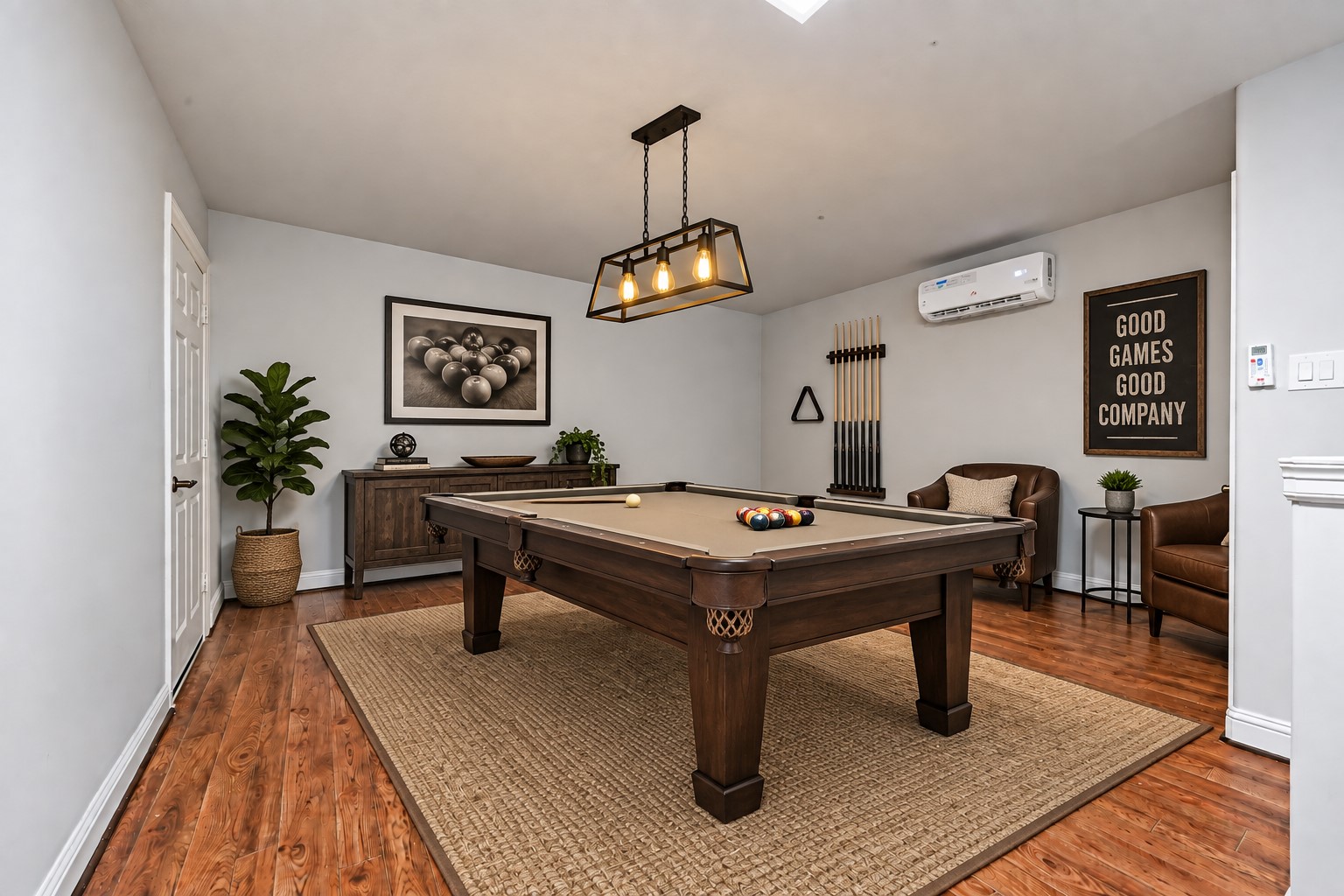 Welcome to the ultimate Man Cave! This incredible upstairs bonus space is perfect for game days, movie nights, a pool table or simply relaxing with friends. Your own private getaway right at homelet the fun begin! Photo is Virtually Staged.
