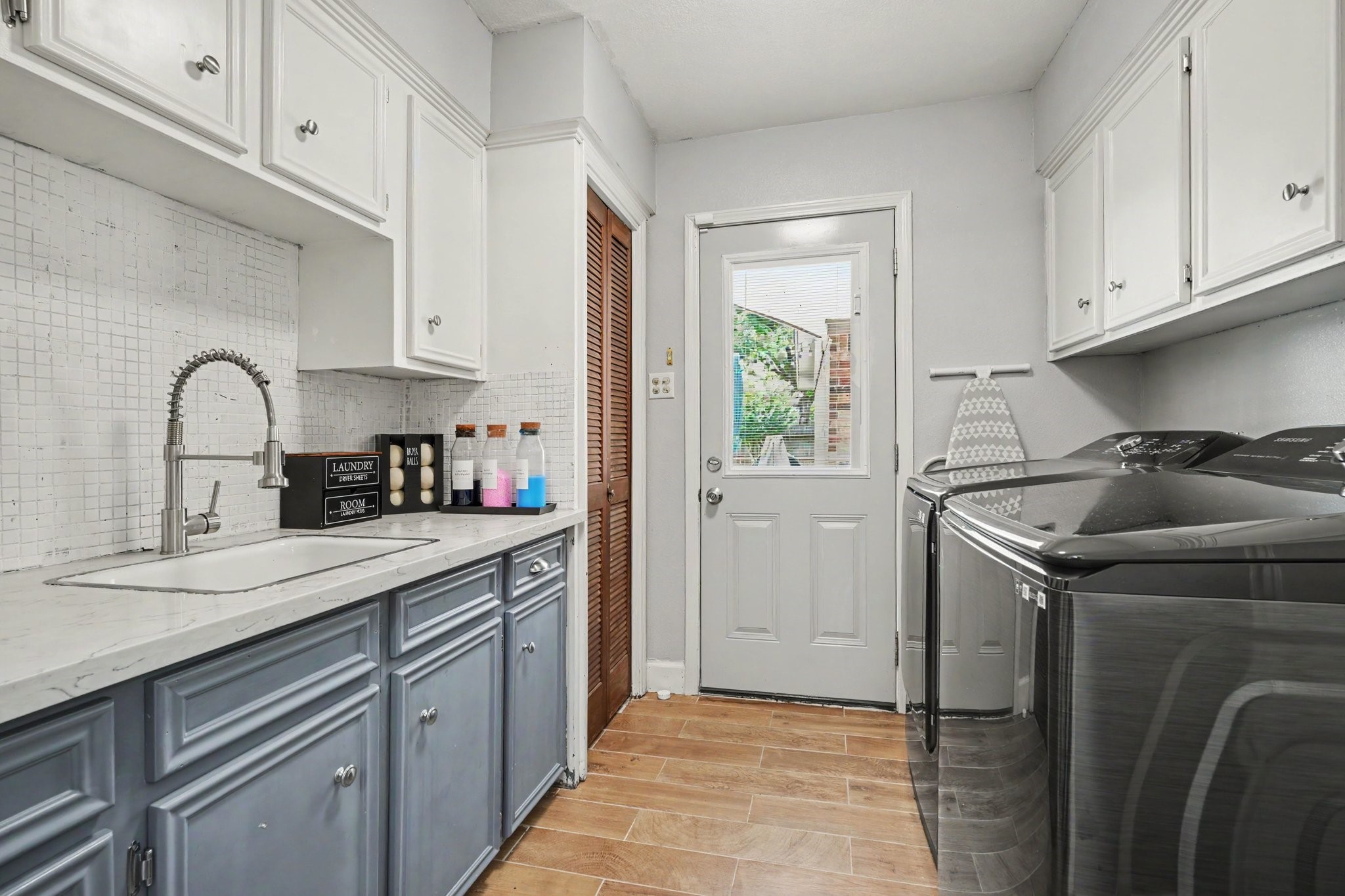 Utility Room with Storage and sink.