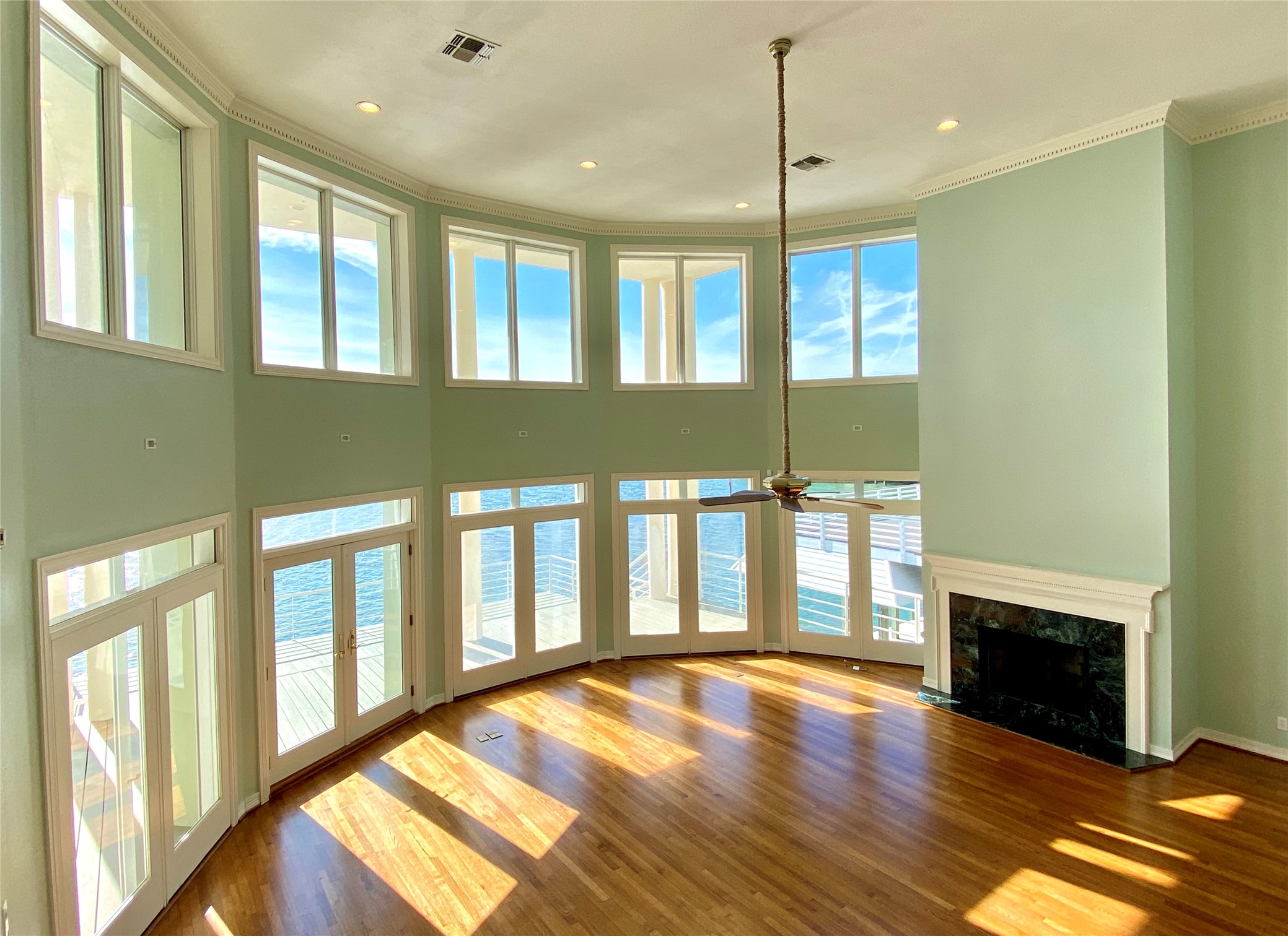 View from upper level looking back at living area.....Amazing!