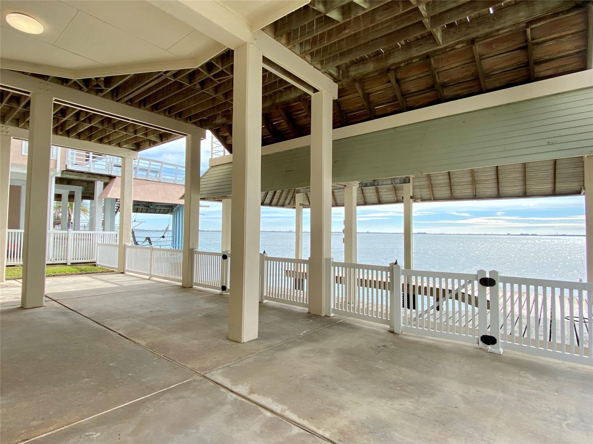 View from under the house.  A great, shady space when coming off a day on the bay.