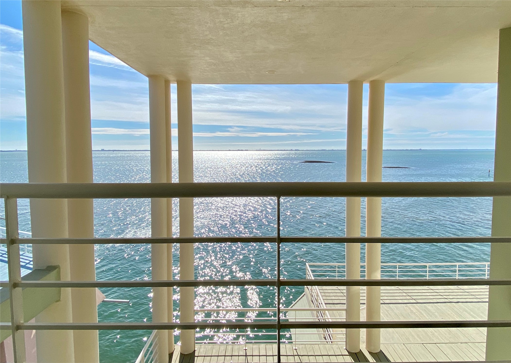View from balcony from one of the bedrooms.