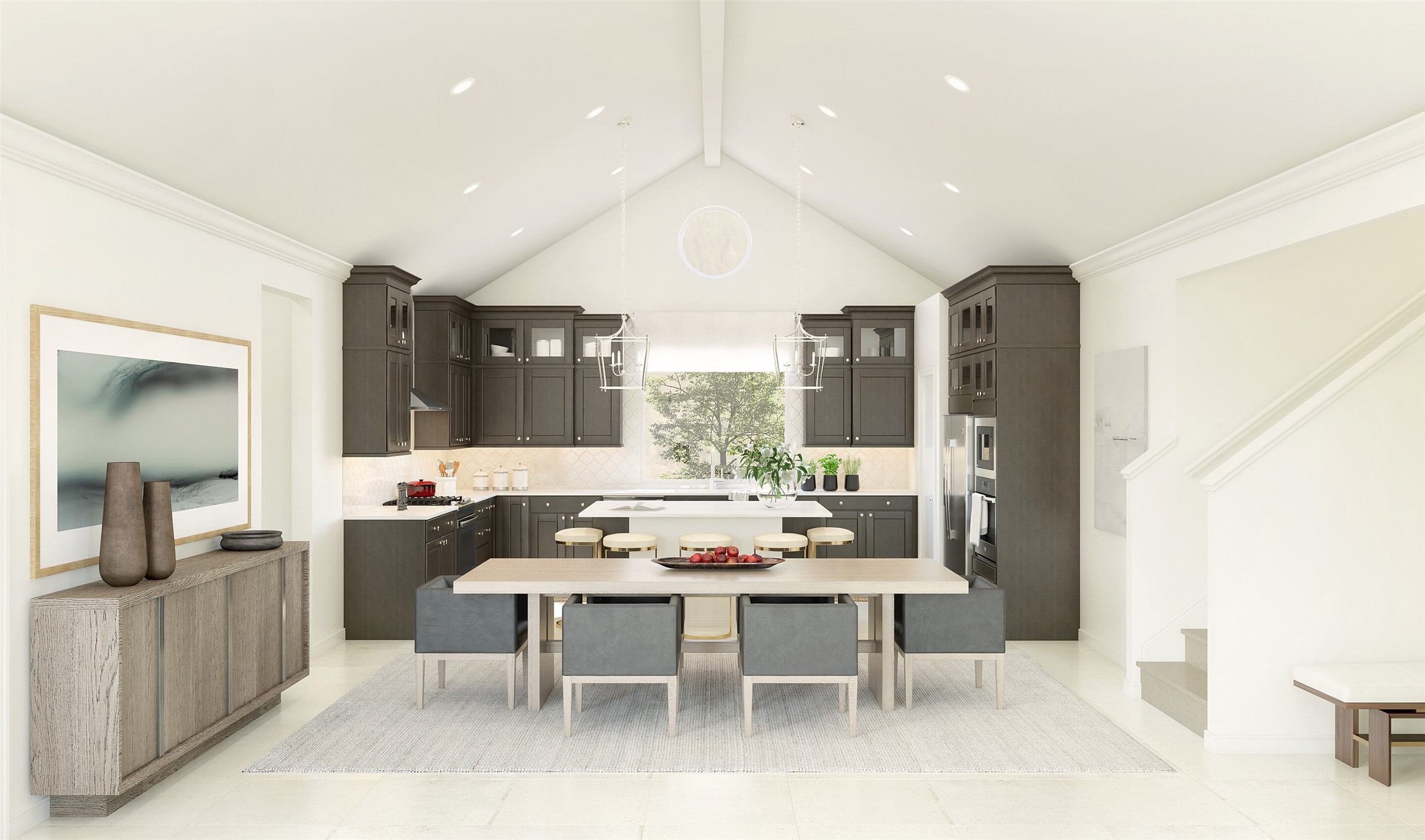 Charming dining area (*Artist rendering used for illustration purposes only. Colors/finishes may differ from the ones currently selected in the home.)