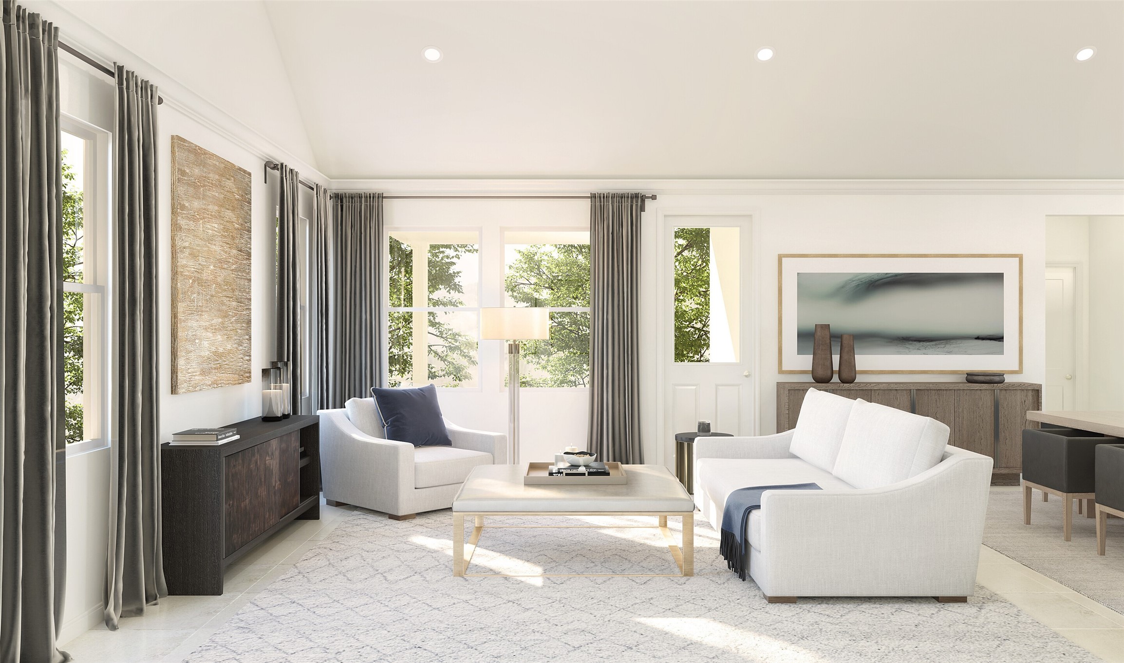 Cozy great room (*Artist rendering used for illustration purposes only. Colors/finishes may differ from the ones currently selected in the home.)