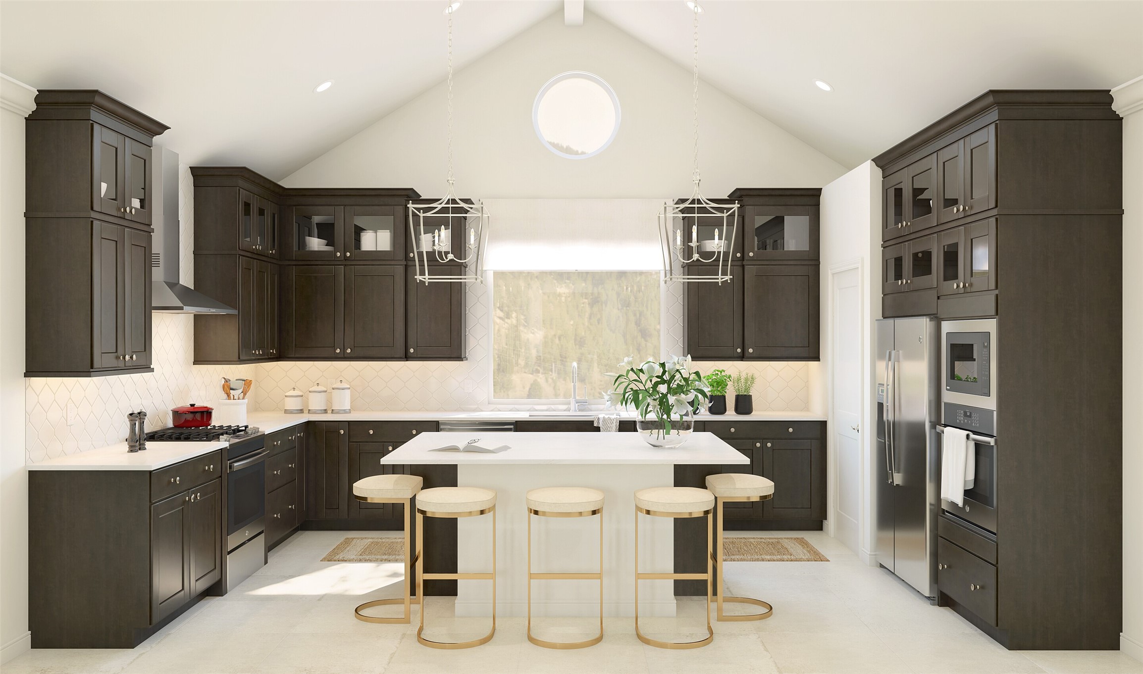 Gourmet island kitchen (*Artist rendering used for illustration purposes only. Colors/finishes may differ from the ones currently selected in the home.)