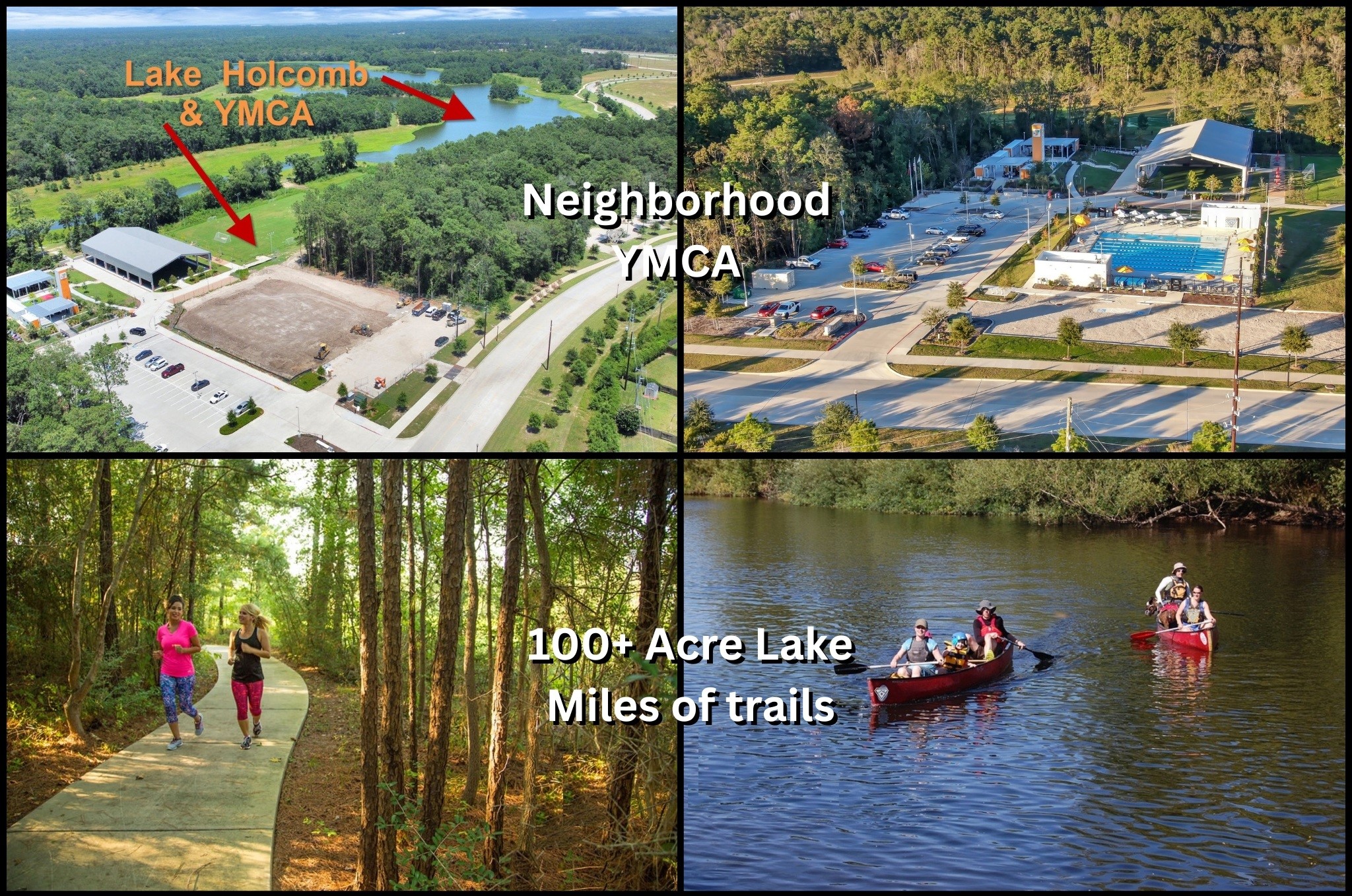 New Holcomb YMCA and 100+ acre lake just minutes away.