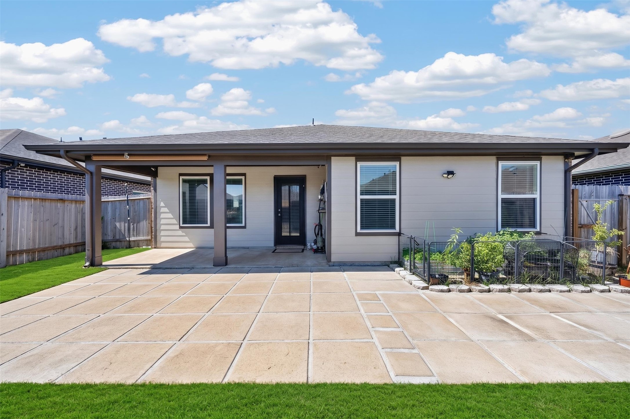 Extended covered patio