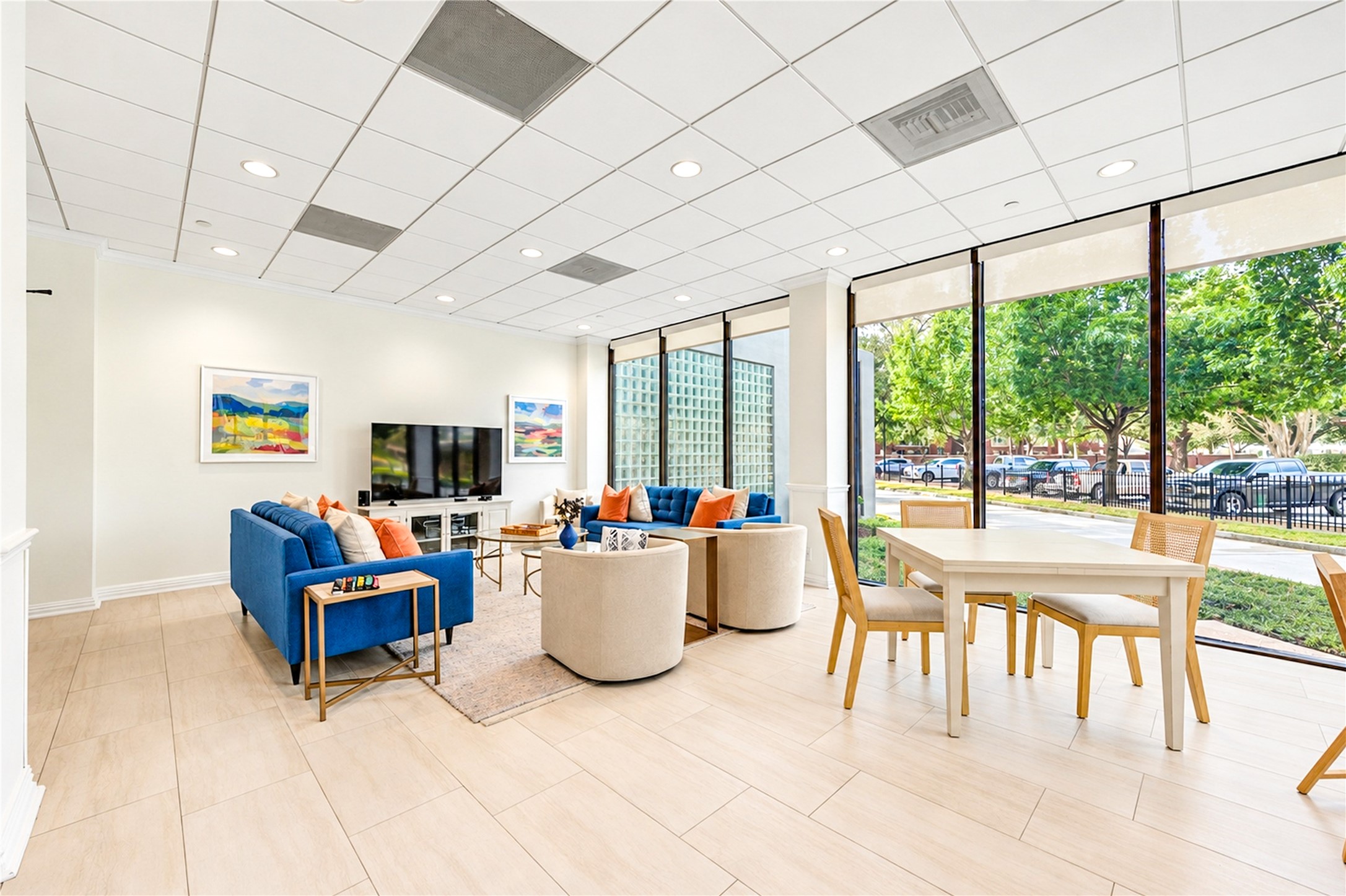 Recreational room for the residents of the building