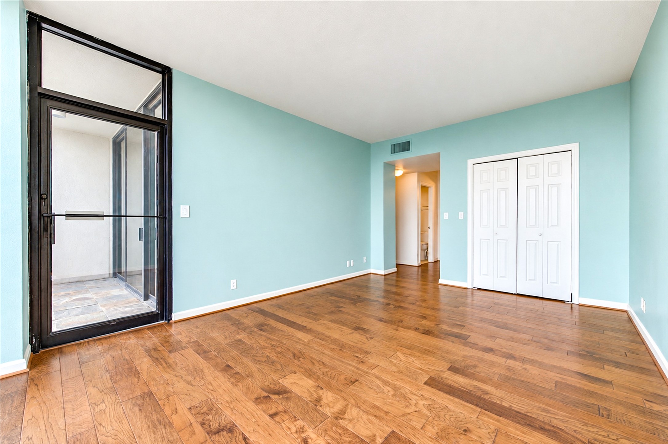 Both bedrooms have access to the second balcony