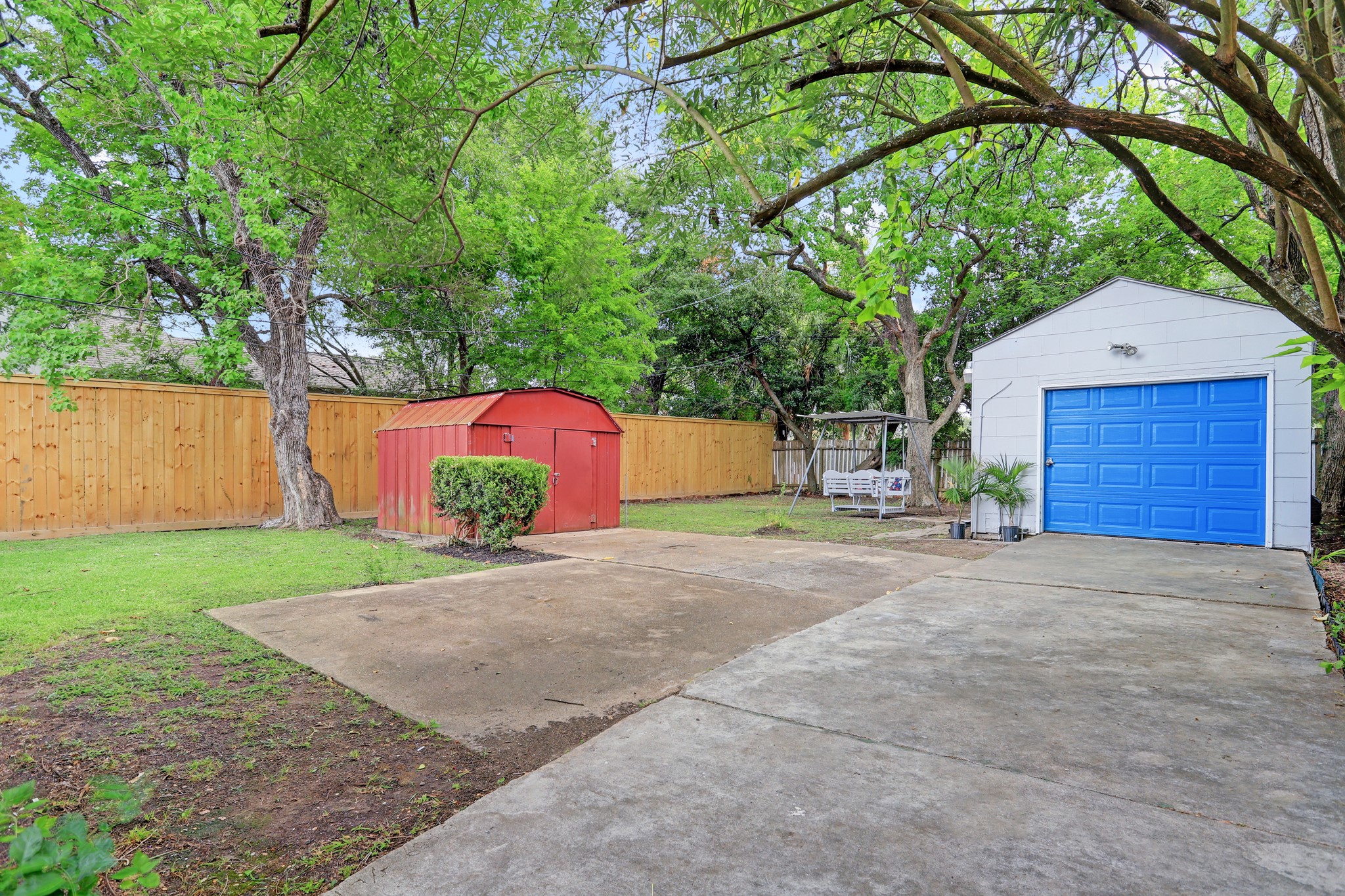 Large backyard