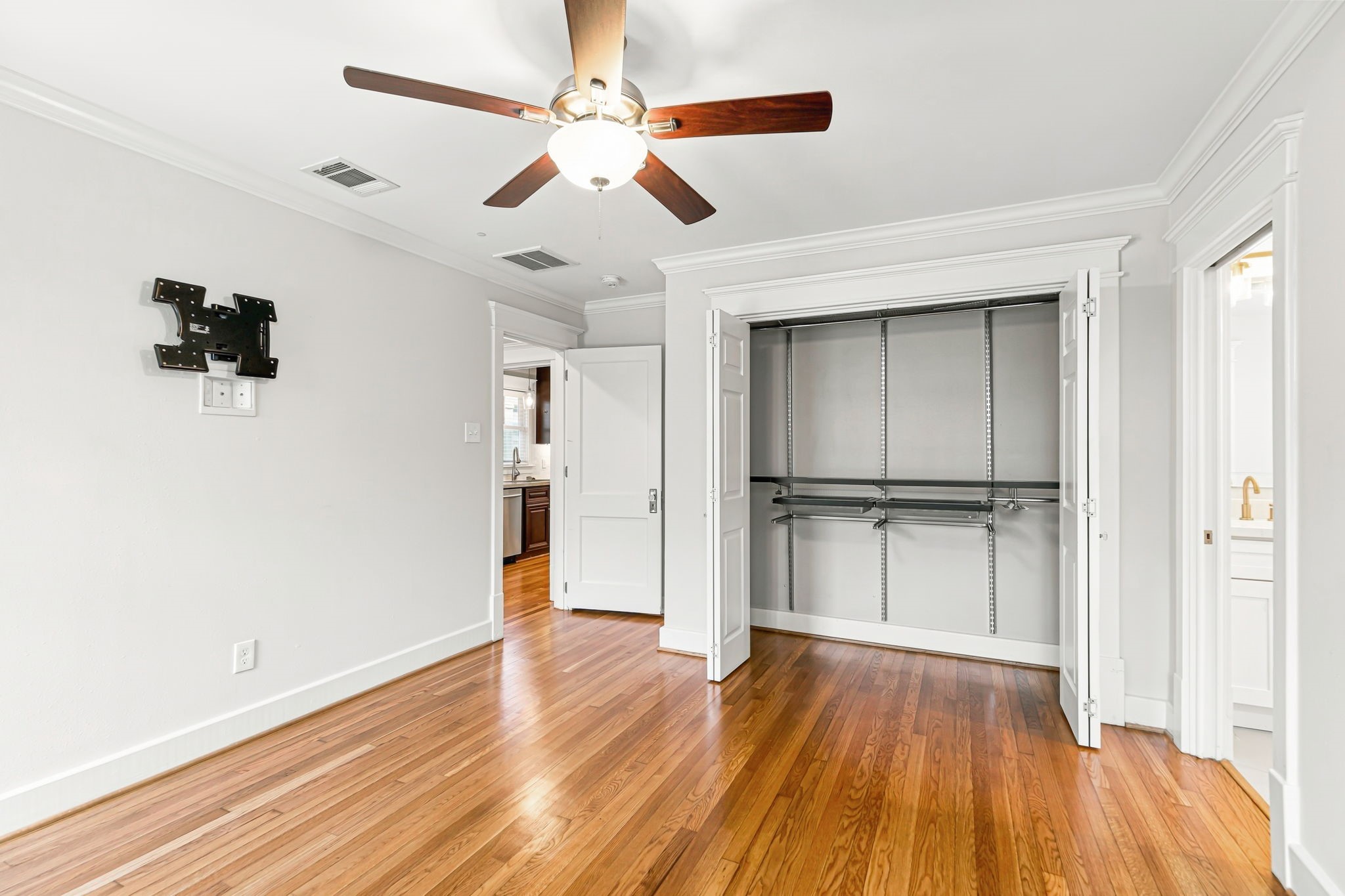 One of the two closets in the primary suite.