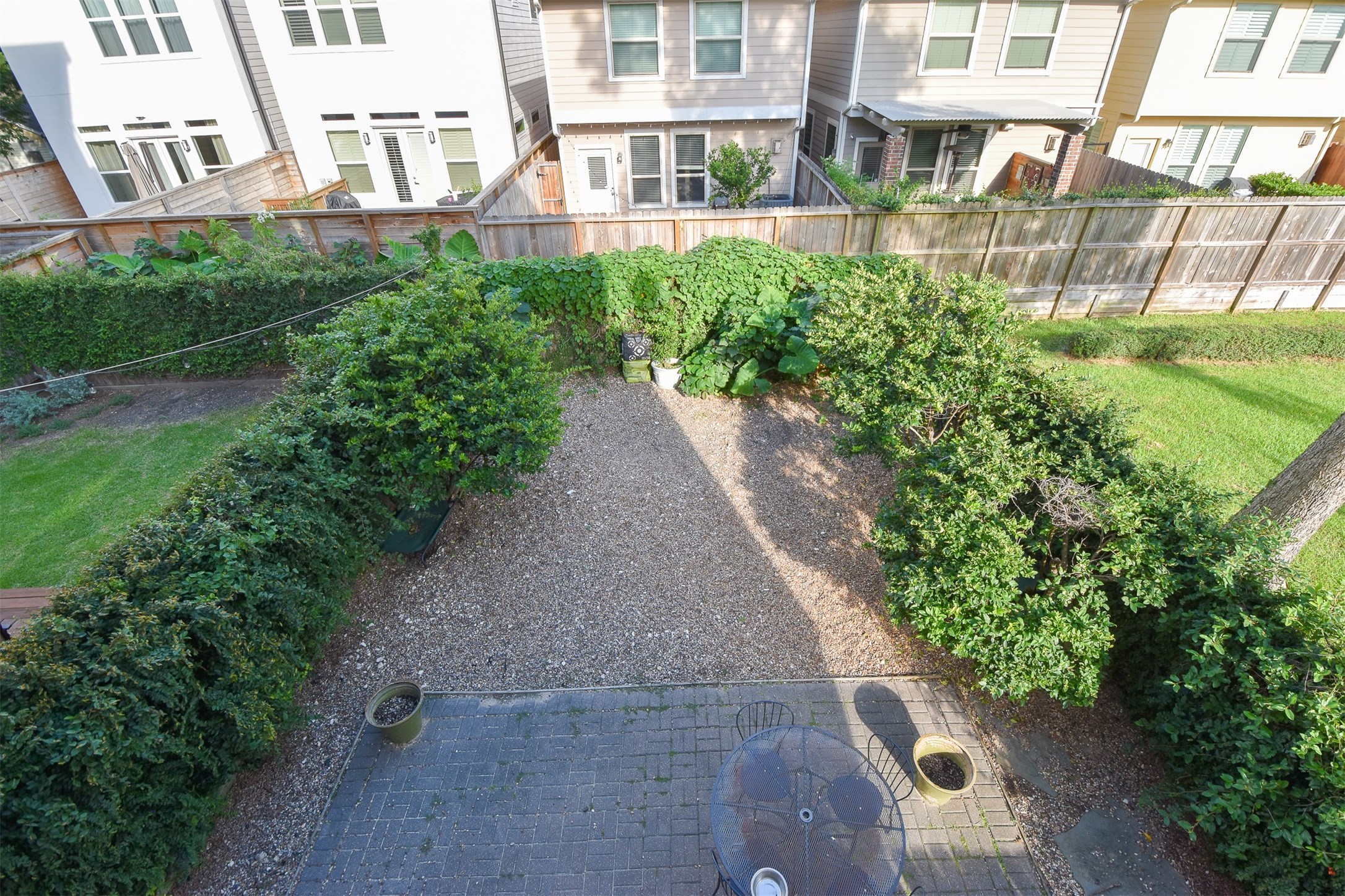View from the second floor balcony overlooks the back yard.... View from the second floor balcony overlooks the back yard....