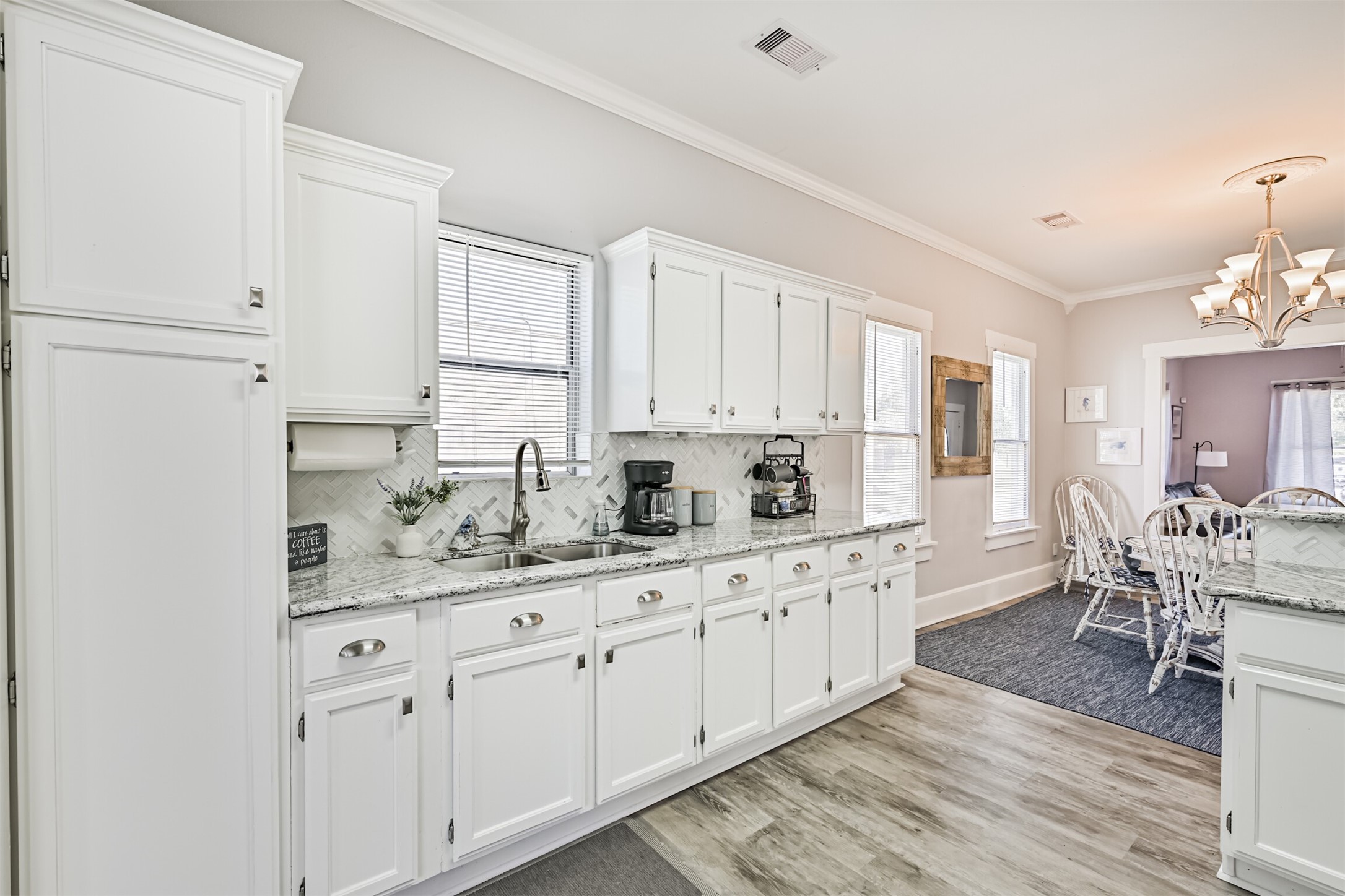 Another Photo Showing the Cabinetry Layout for the Kitchen - Note the Countertop Sizes!