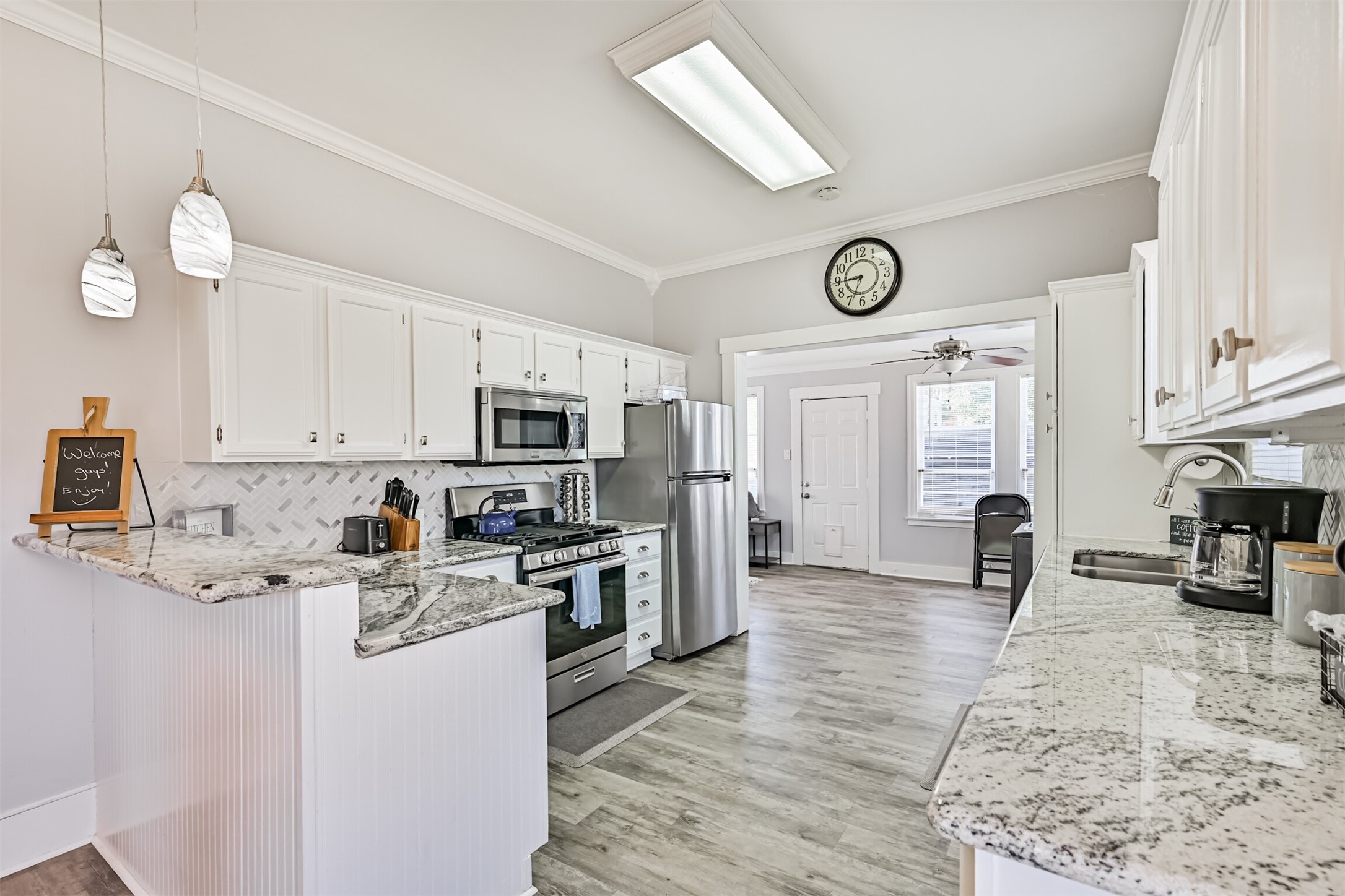 This Kitchen Layout Will Easily Accommodate Multiple Cooks - So, More Fun in the Kitchen While Preparing for Outdoor BBQs and Dining Alfresco!