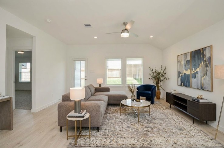 Virtually staged Family Room