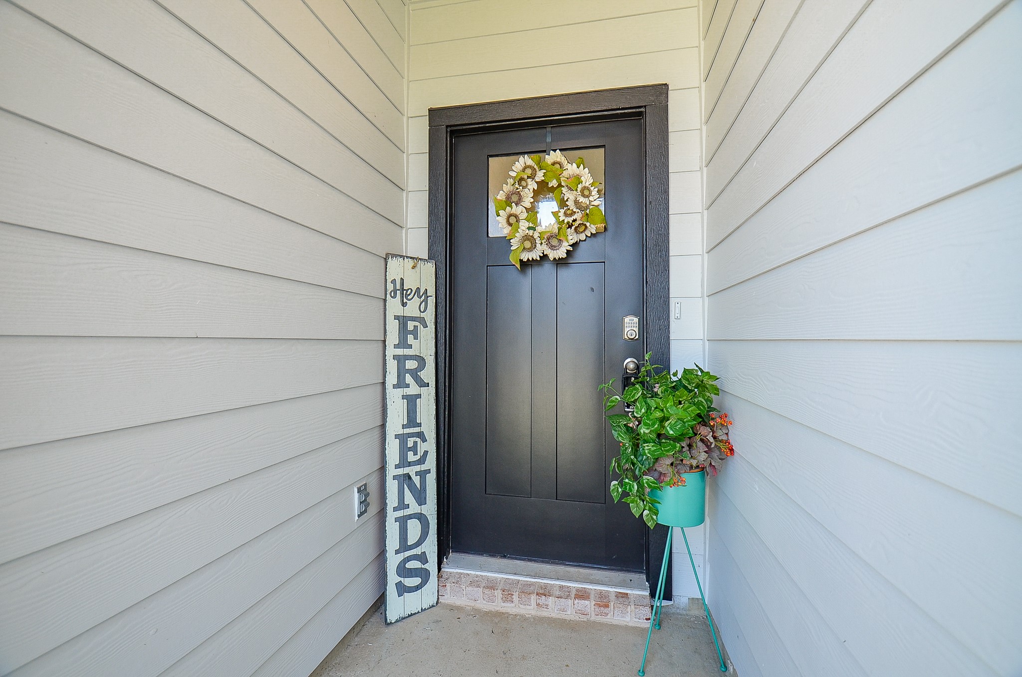 Charming entryway with a welcoming door.