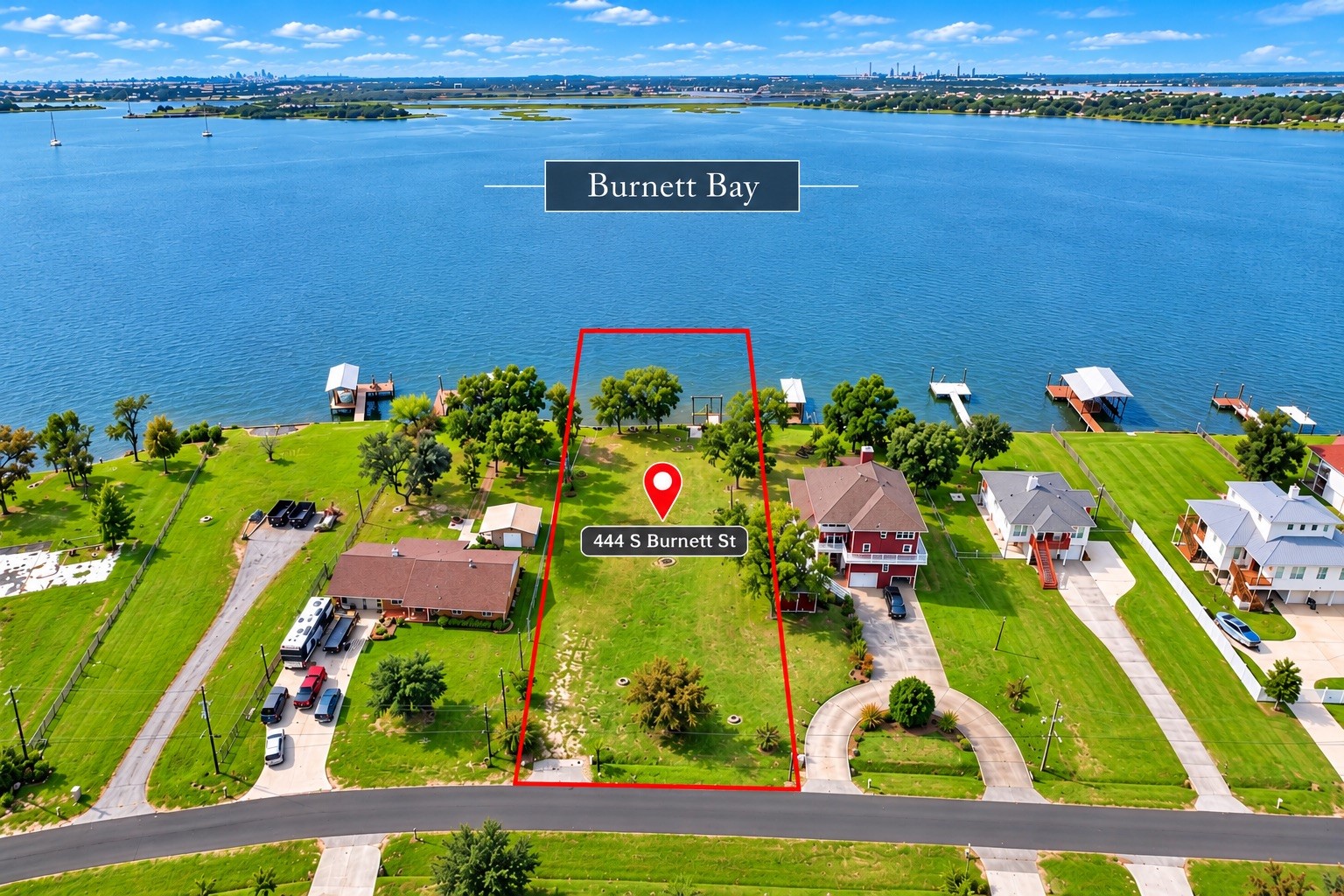 Prime waterfront property on Burnett Bay offers stunning views and a spacious lot, perfect for building your dream home. Enjoy direct water access and serene surroundings in a desirable neighborhood.