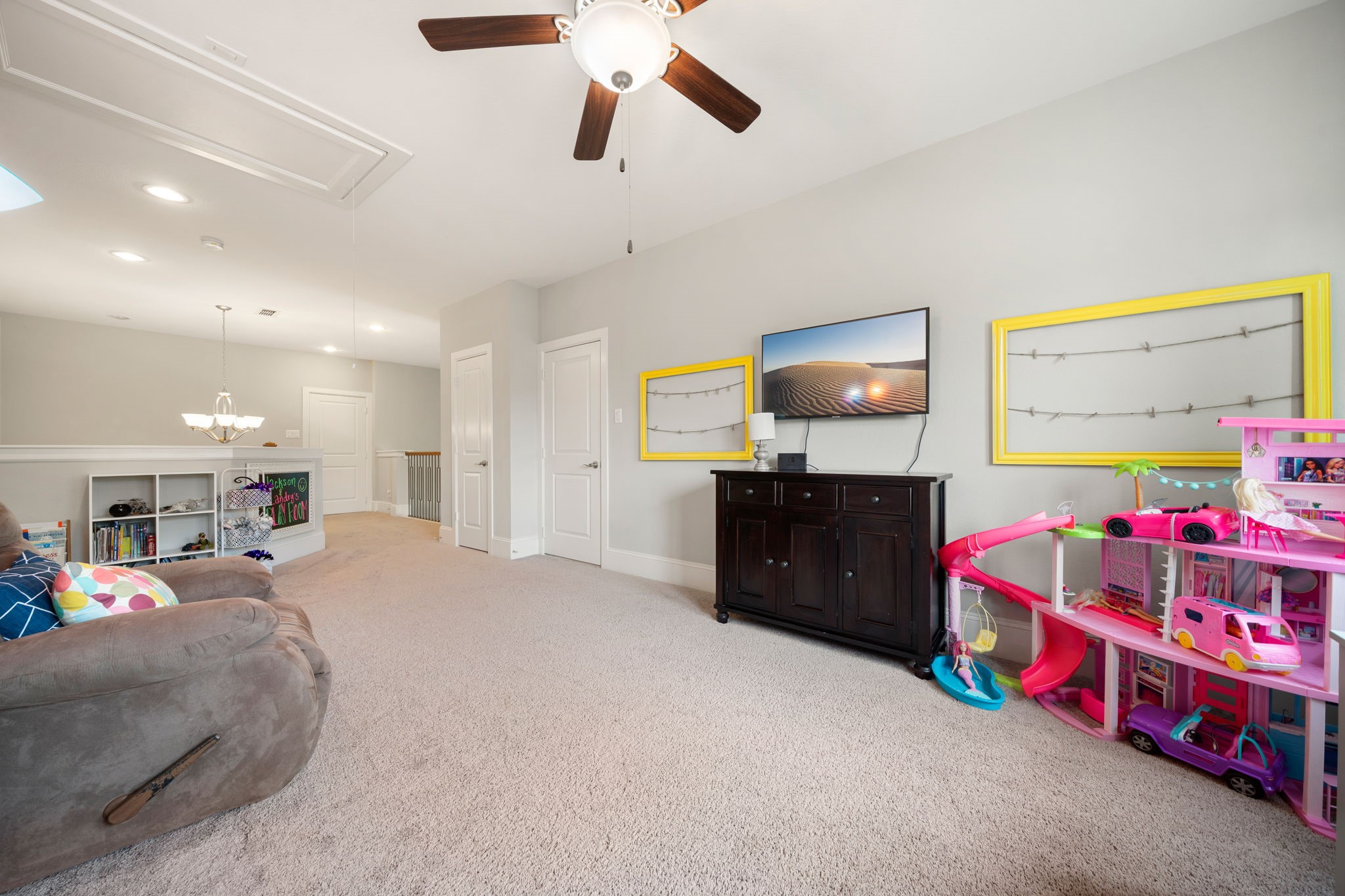 Upstairs game room