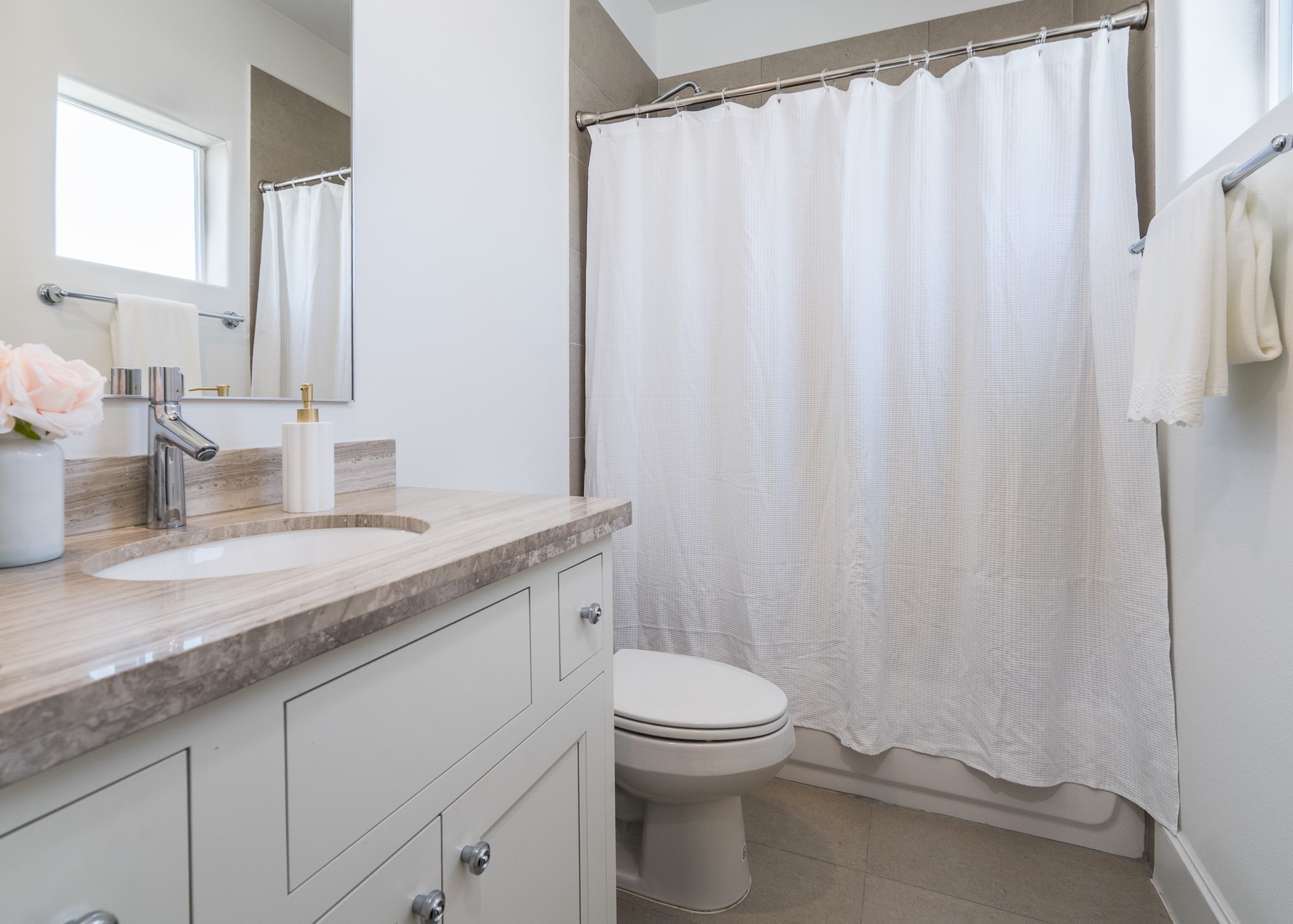 With an ensuite bathroom.
