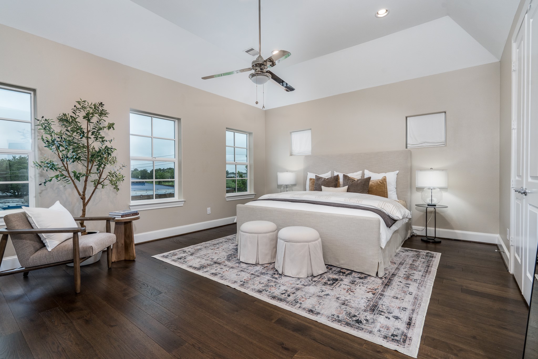 The primary is located on the third floor and is very spacious.