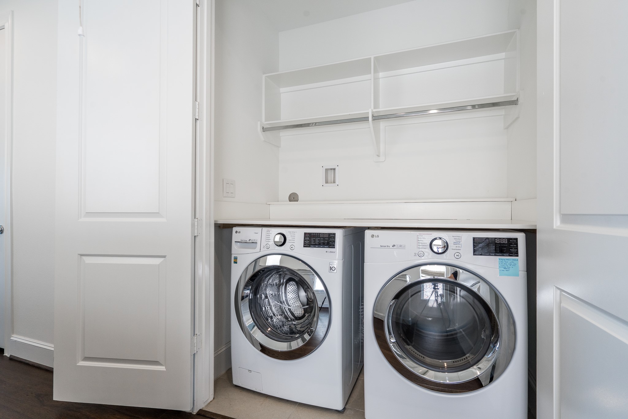 Laundry closet located on the third floor.