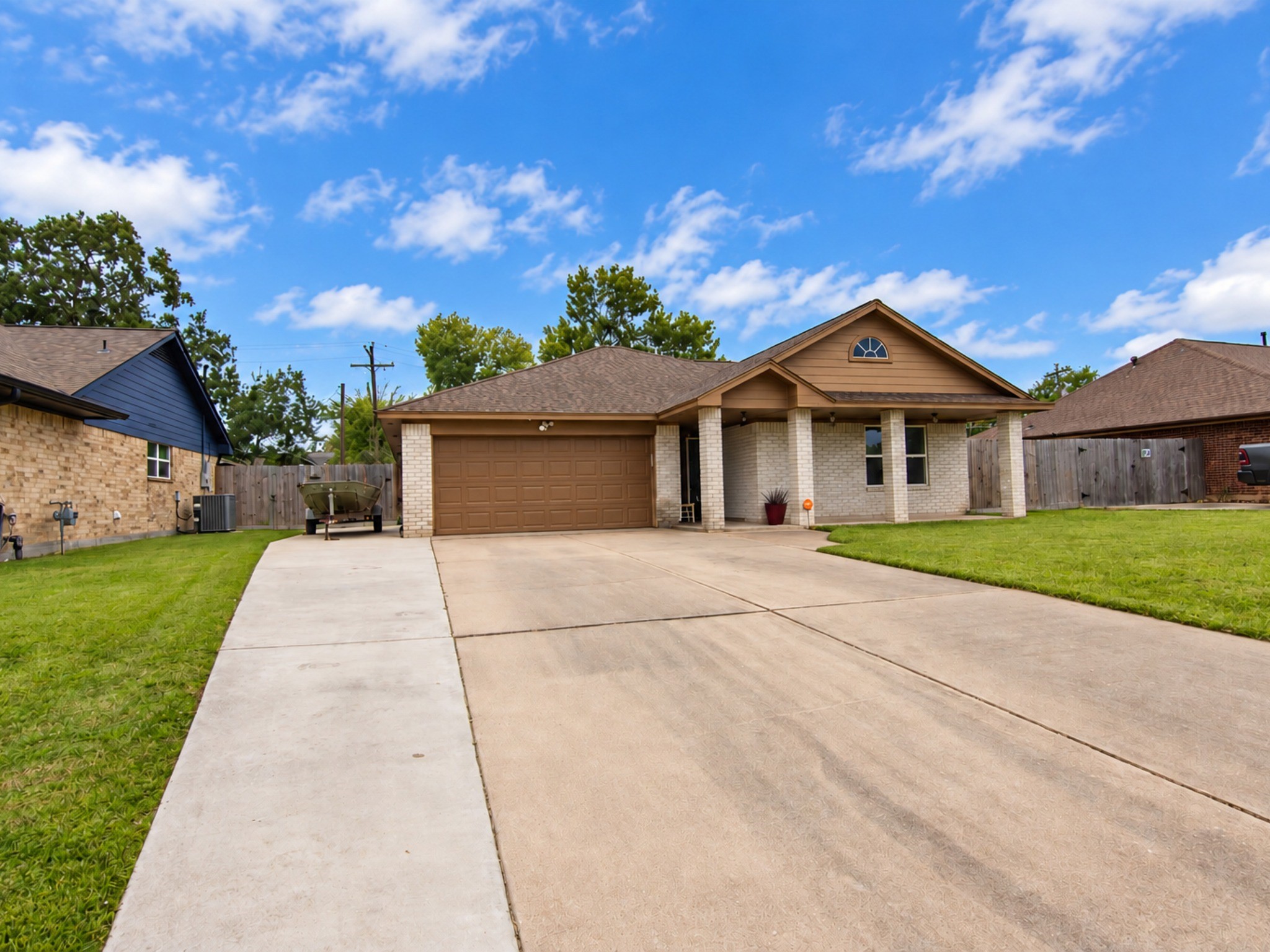 Extended drive way.