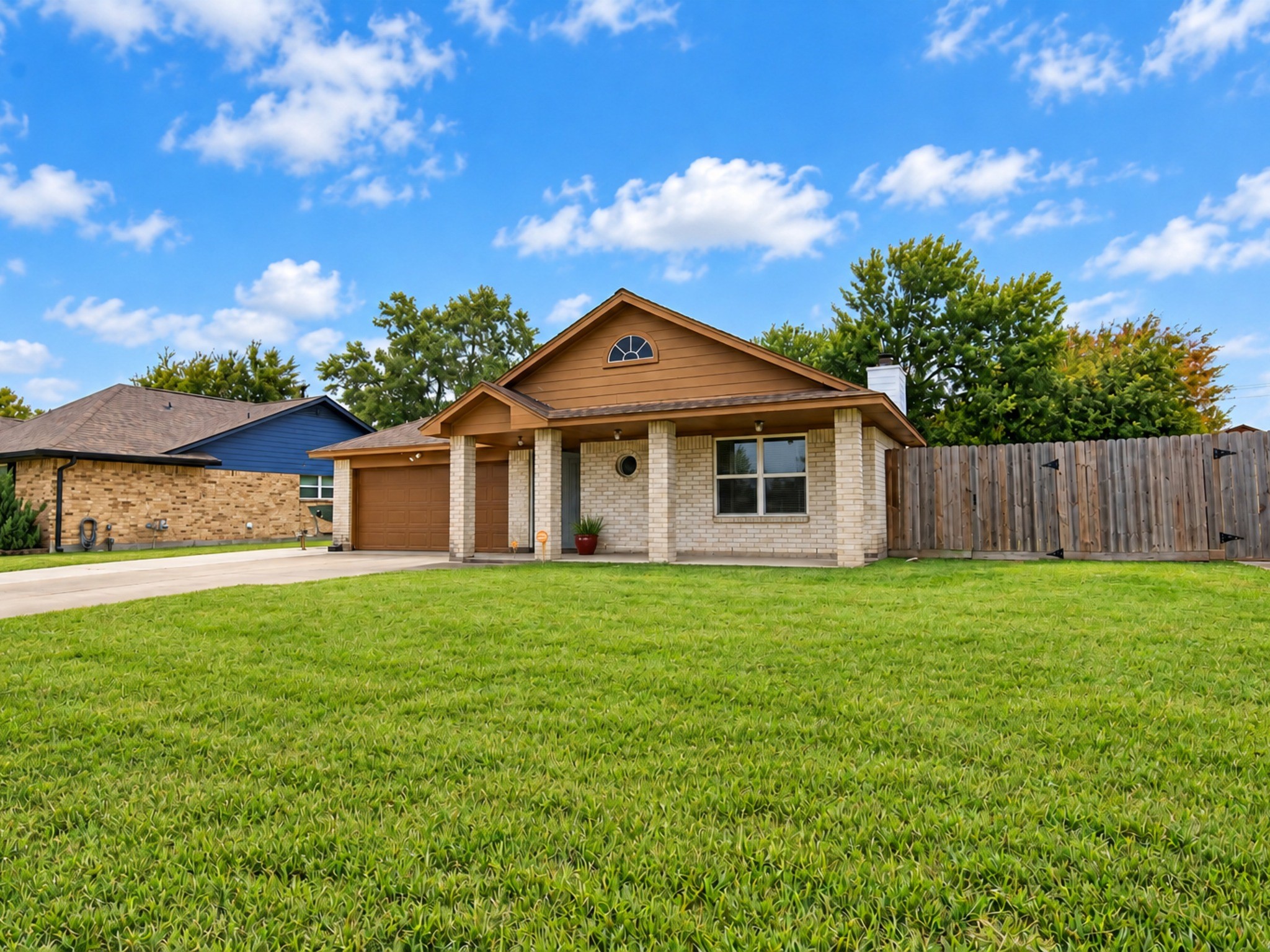 Large front yard.