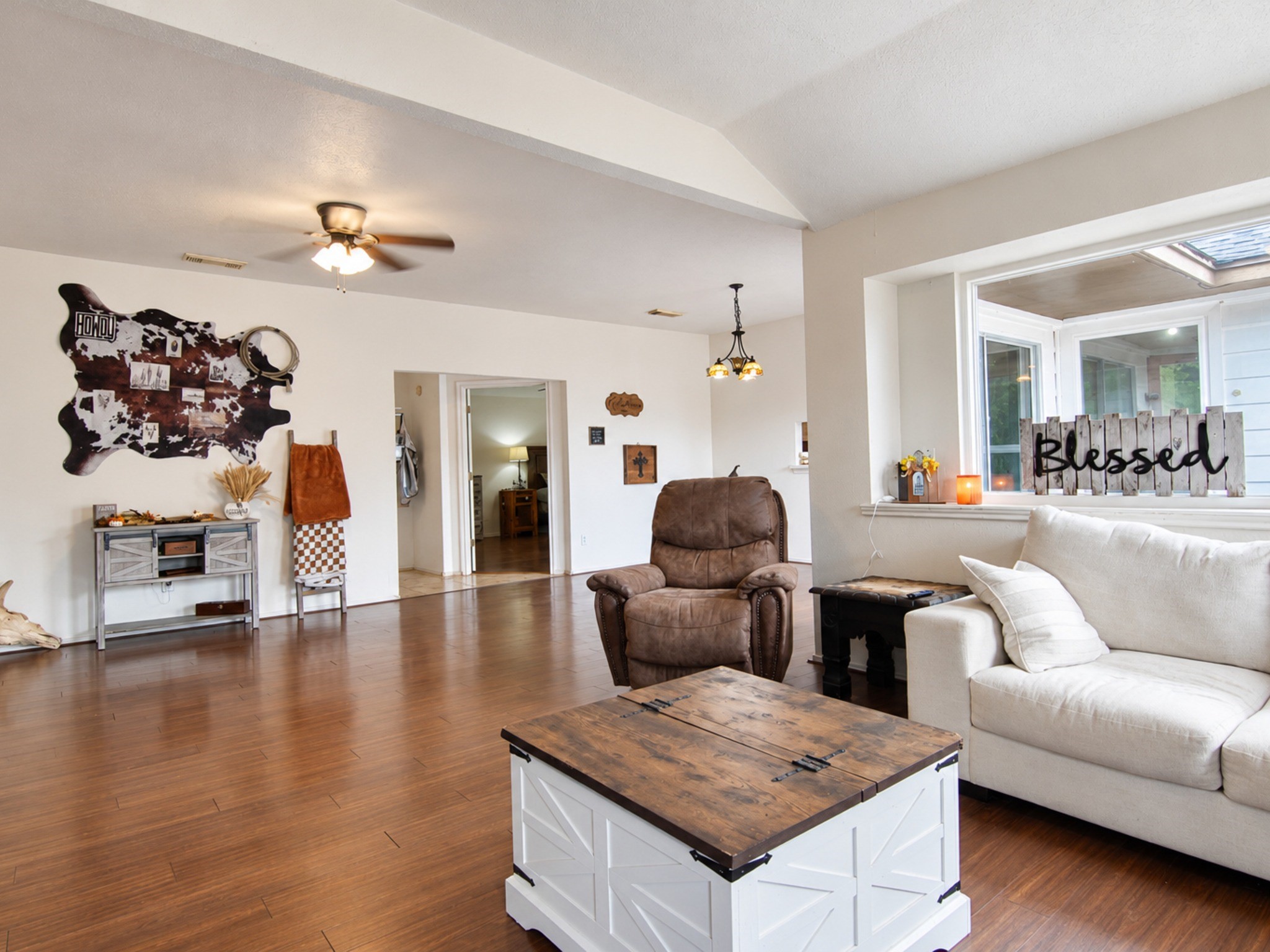 High ceilings.