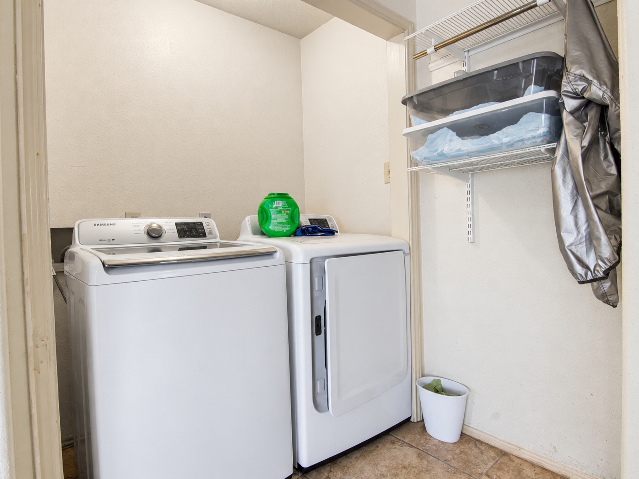 Laundry in house.