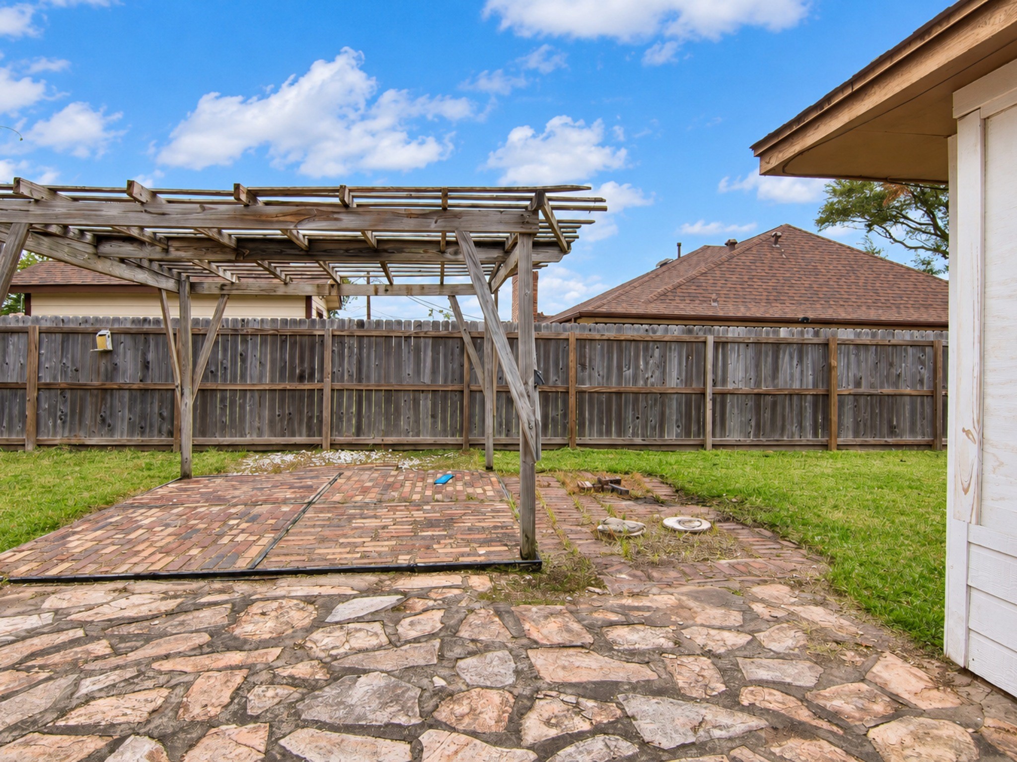 Extended patio.