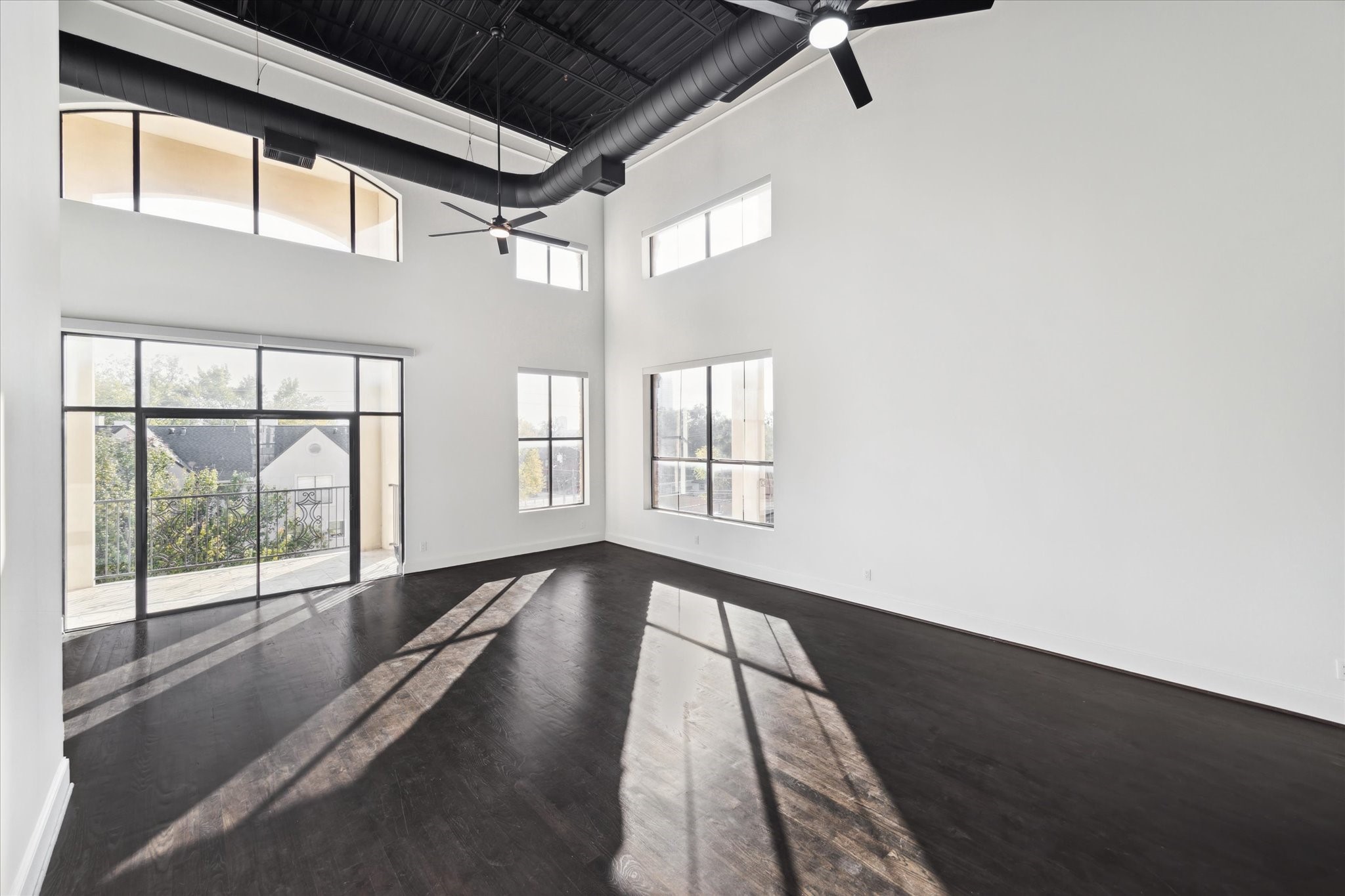 Big open living area with views of downtown.