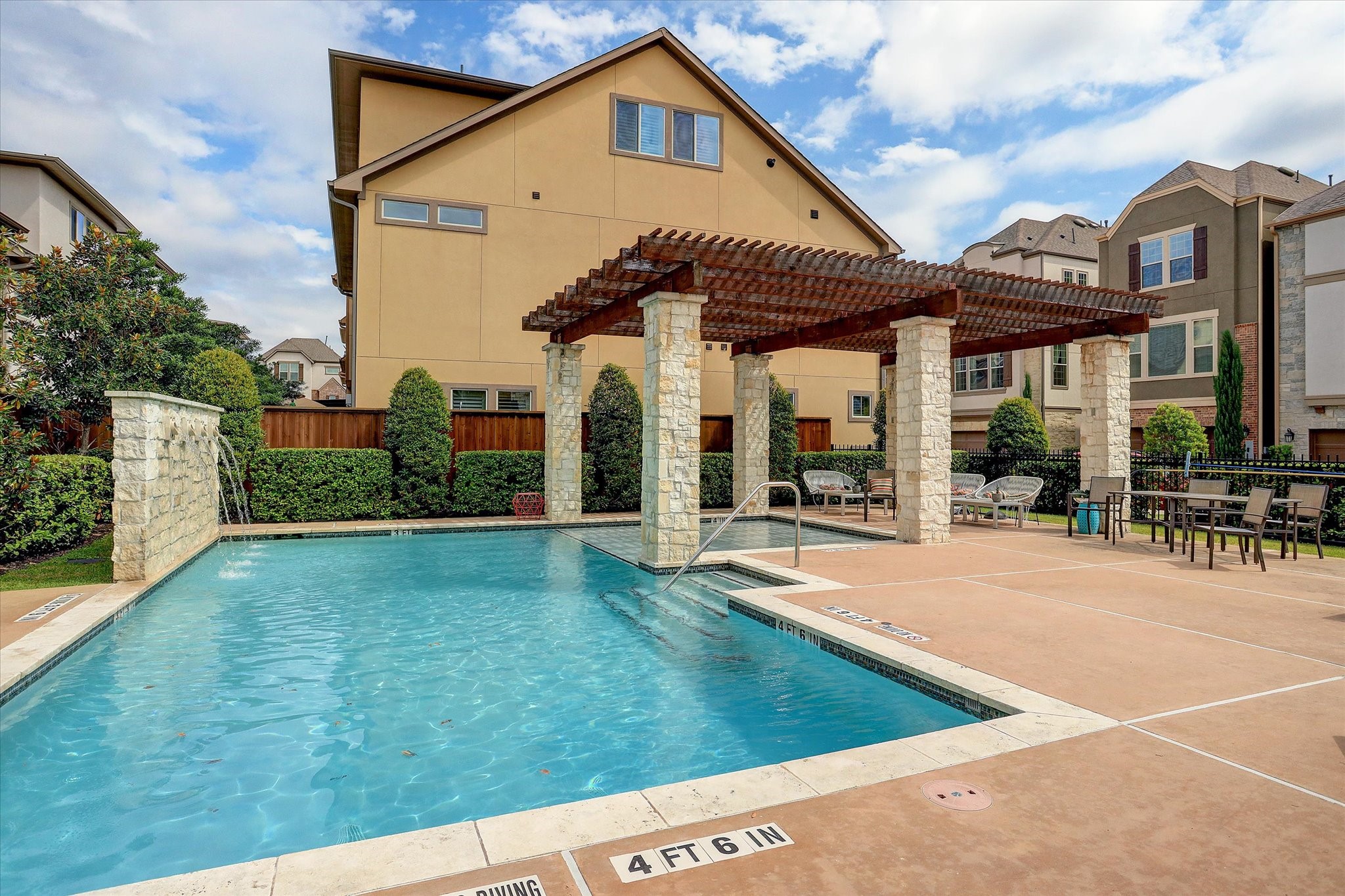 One more look at of Westview Manor's inviting community pool! Wonderful recreational amenity for residents to enjoy, complemented by gated access & abundant guest parking throughout the neighborhood. An exceptional combination of convenience, privacy & community amenities in desirable Spring Branch! Schedule your showing at this fabulous home today!