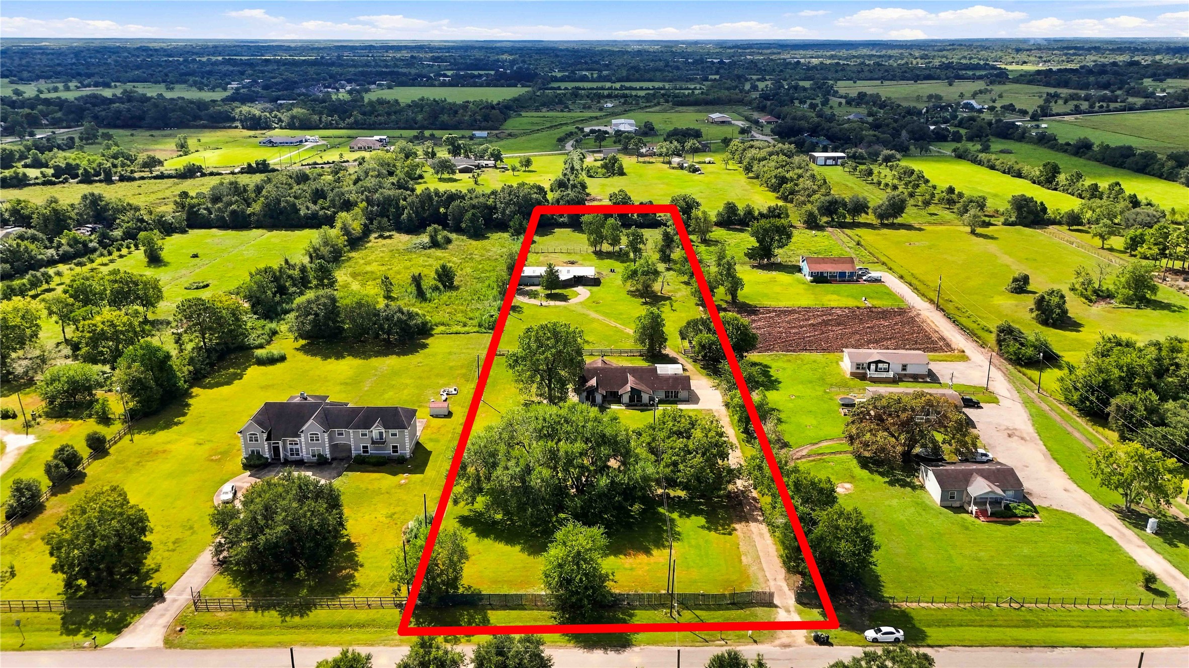 A retangular survey property.