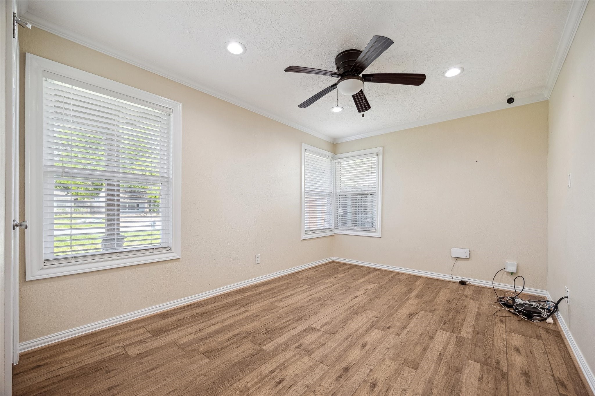 One of two secondary bedrooms