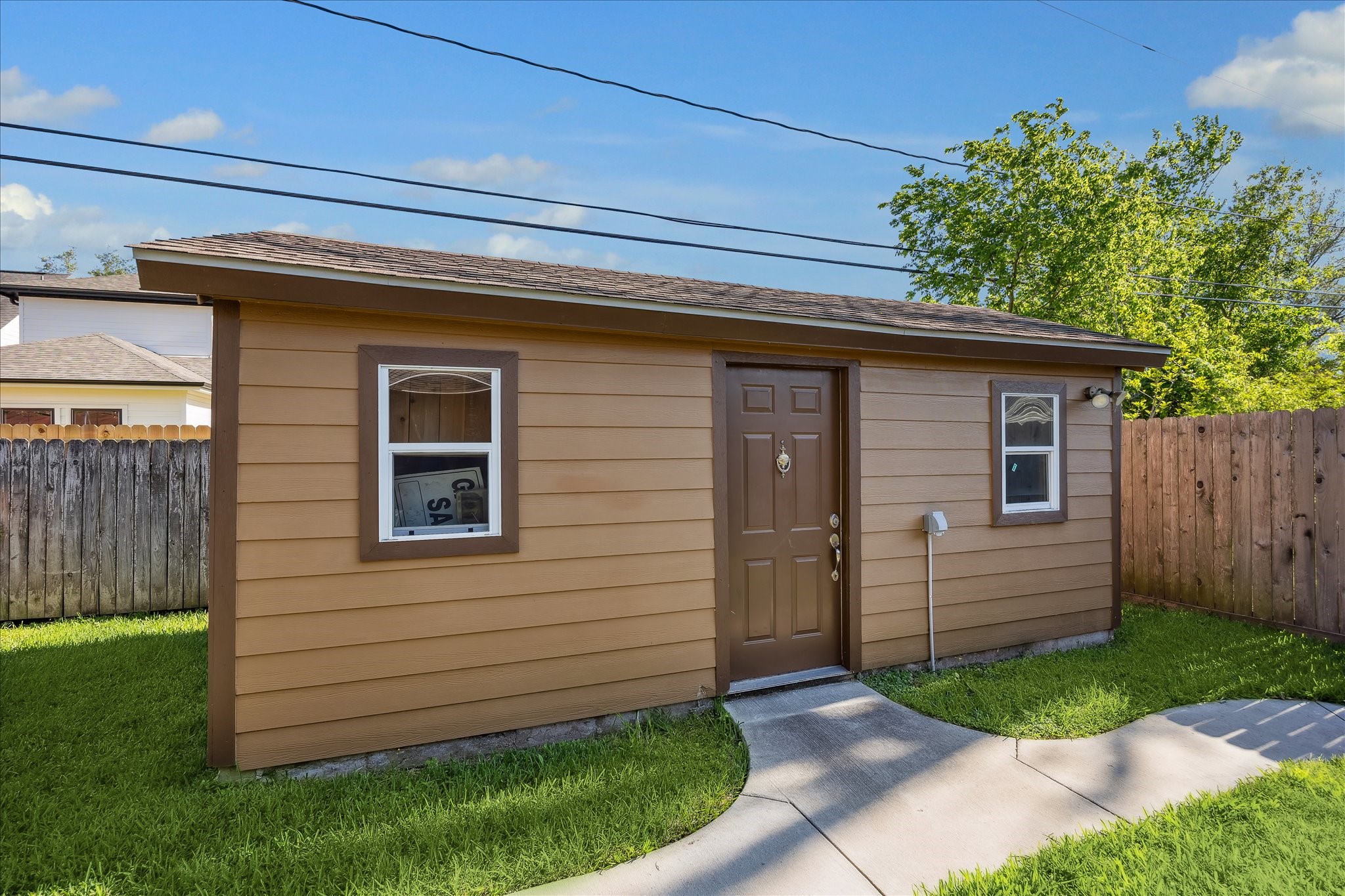 Storage building in back yard